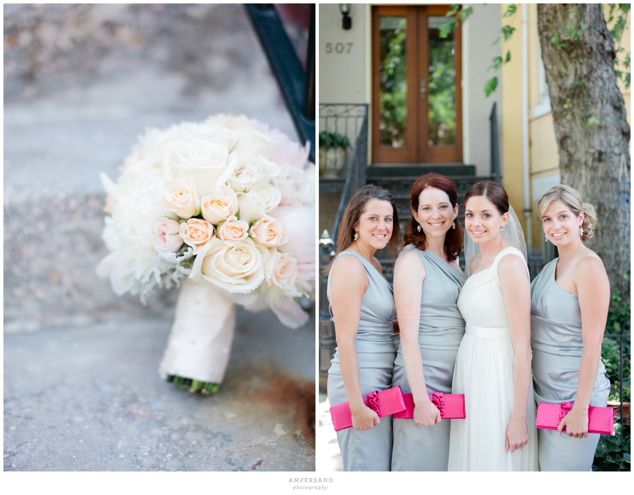 Soft grey and hot pink accents // Photos by Ampersand Photography