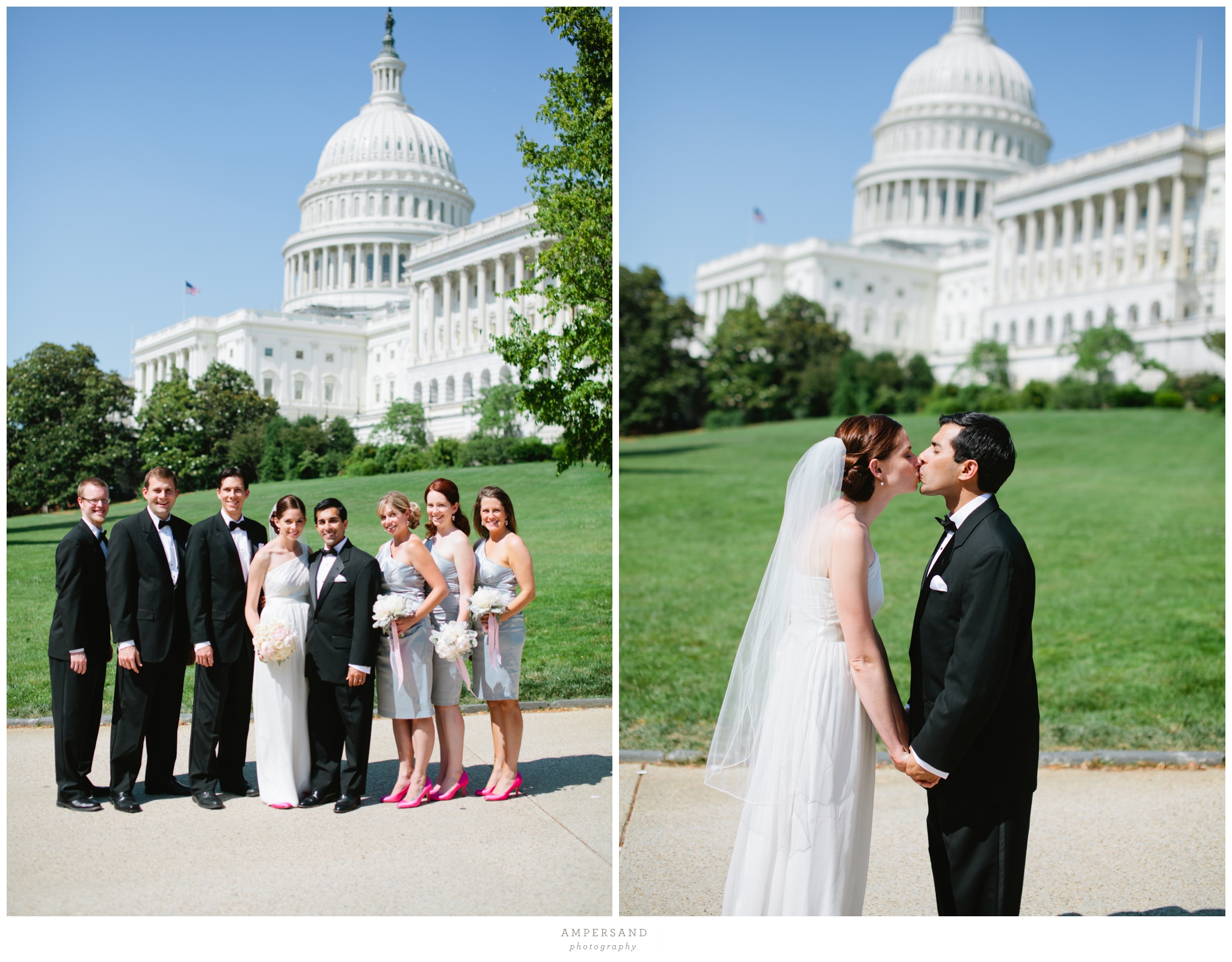 US Capitol wedding party pictures // Photos by Ampersand Photography