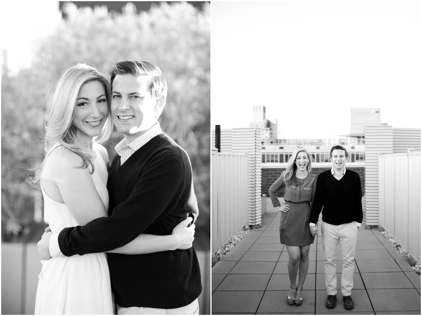 Sunset rooftop engagement session in New York City by Sarah Bradshaw Photography