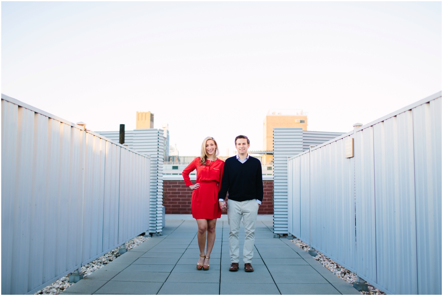 Sunset rooftop engagement session in New York City by Sarah Bradshaw Photography
