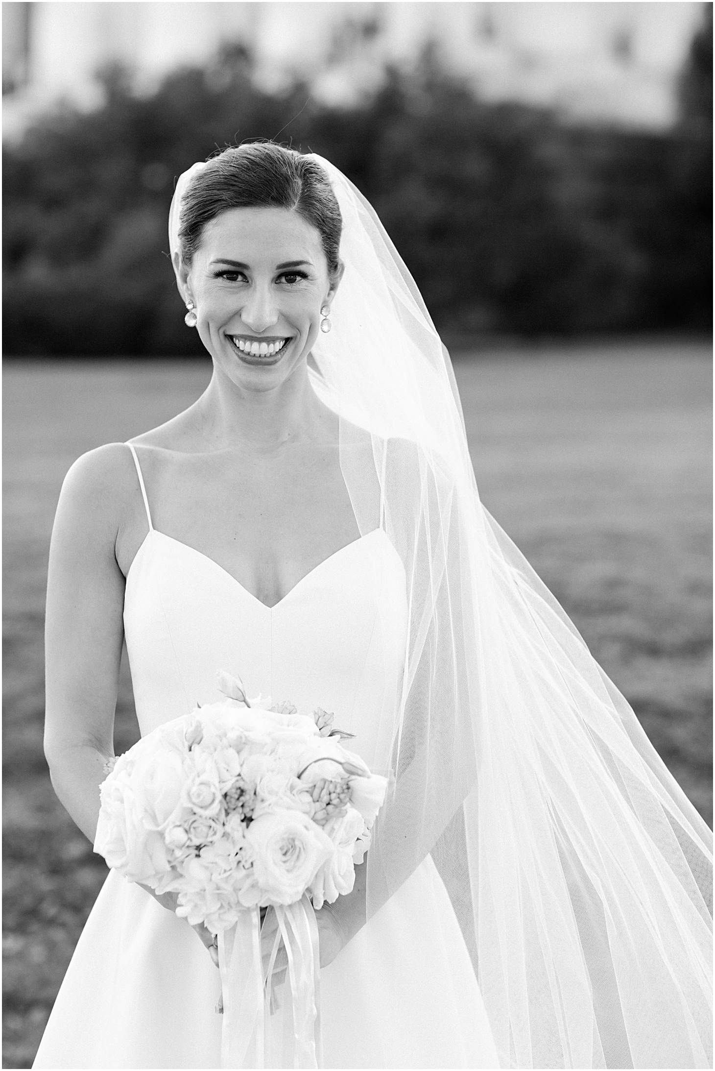 Amsale bride - A Thoroughly Washingtonian Wedding at Meridian House in DC by Sarah Bradshaw 