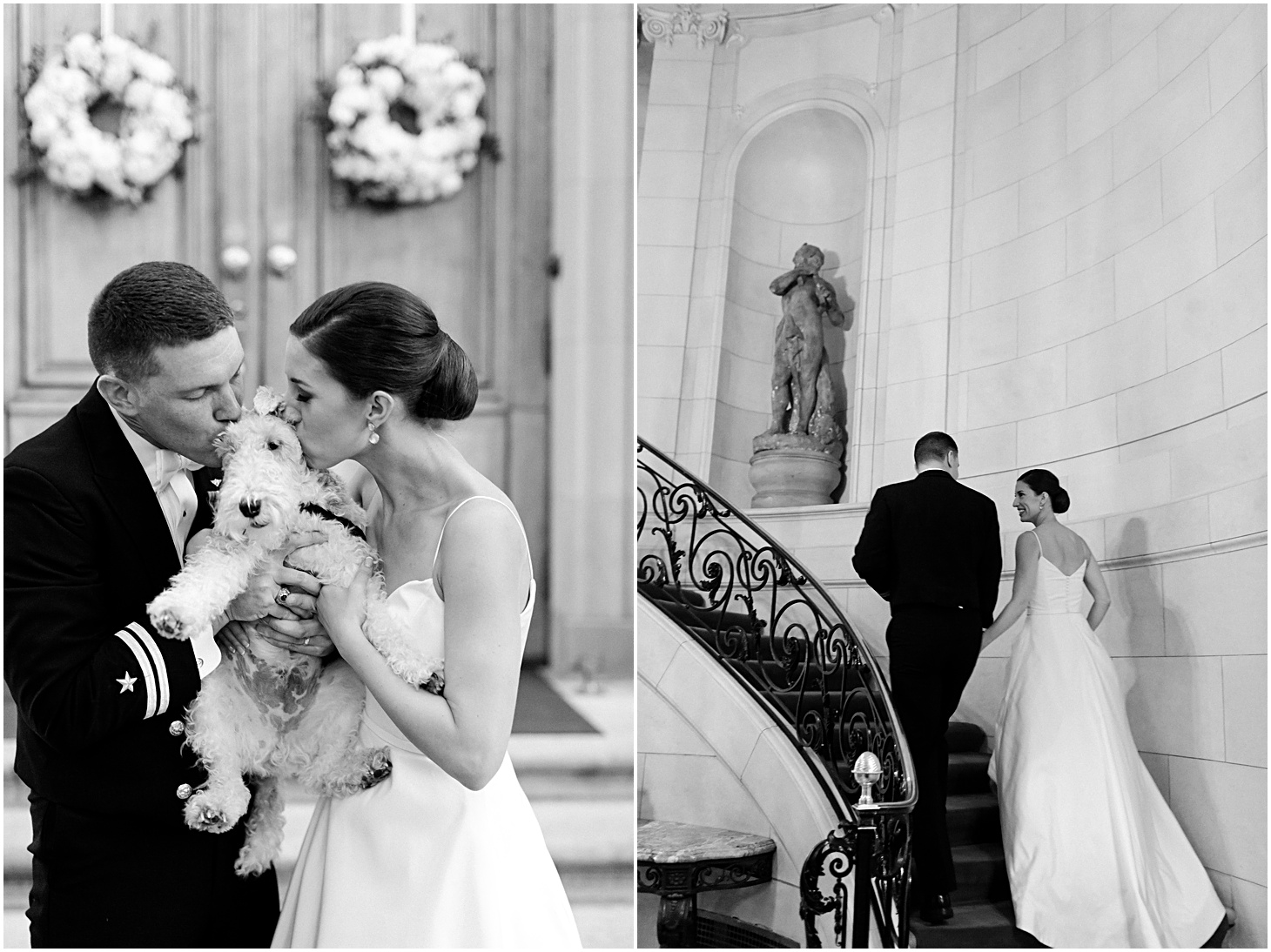 Black & White portraits - A Thoroughly Washingtonian Wedding at Meridian House in DC by Sarah Bradshaw 