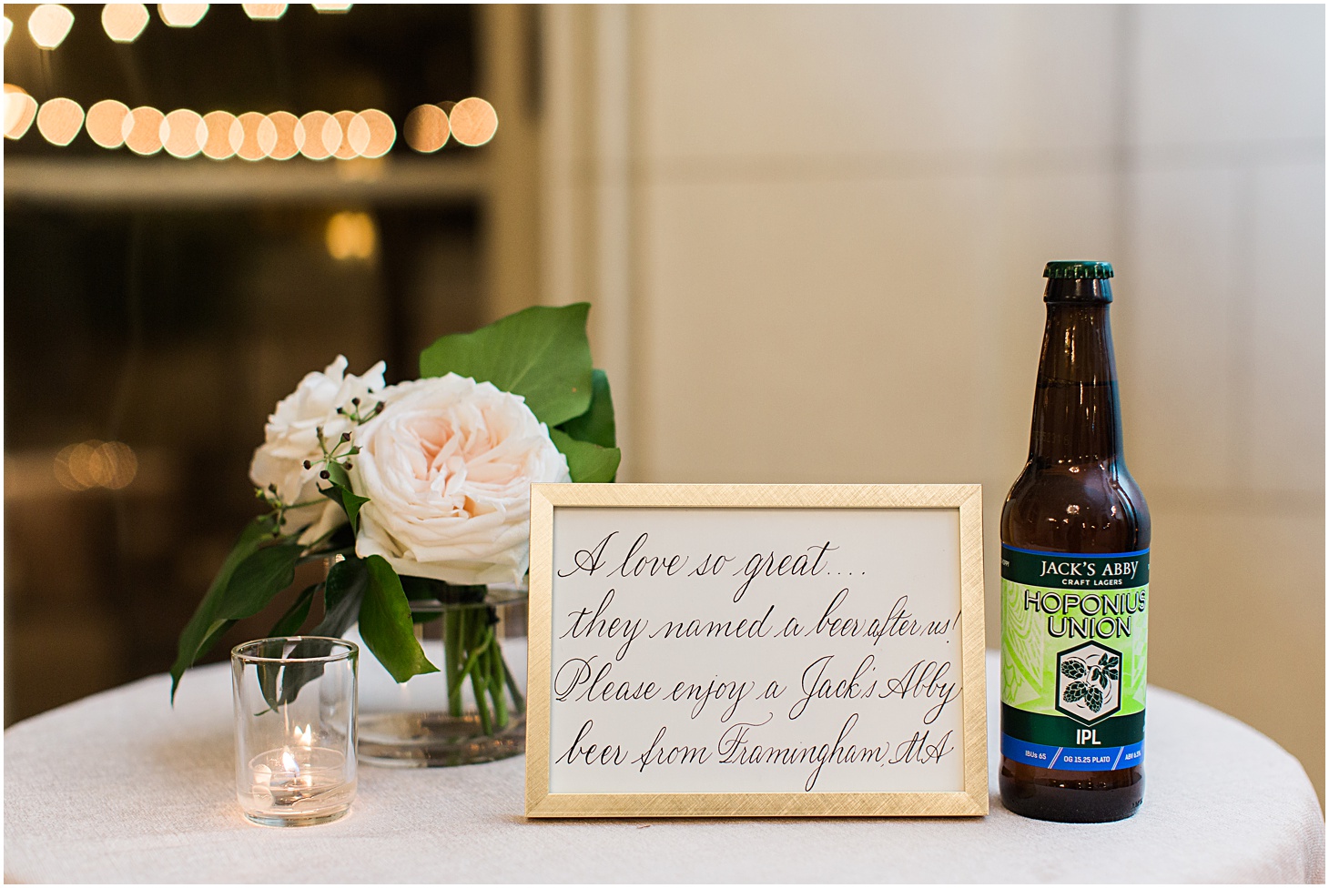 Jack's Abby Beer - A Thoroughly Washingtonian Wedding at Meridian House in DC by Sarah Bradshaw 