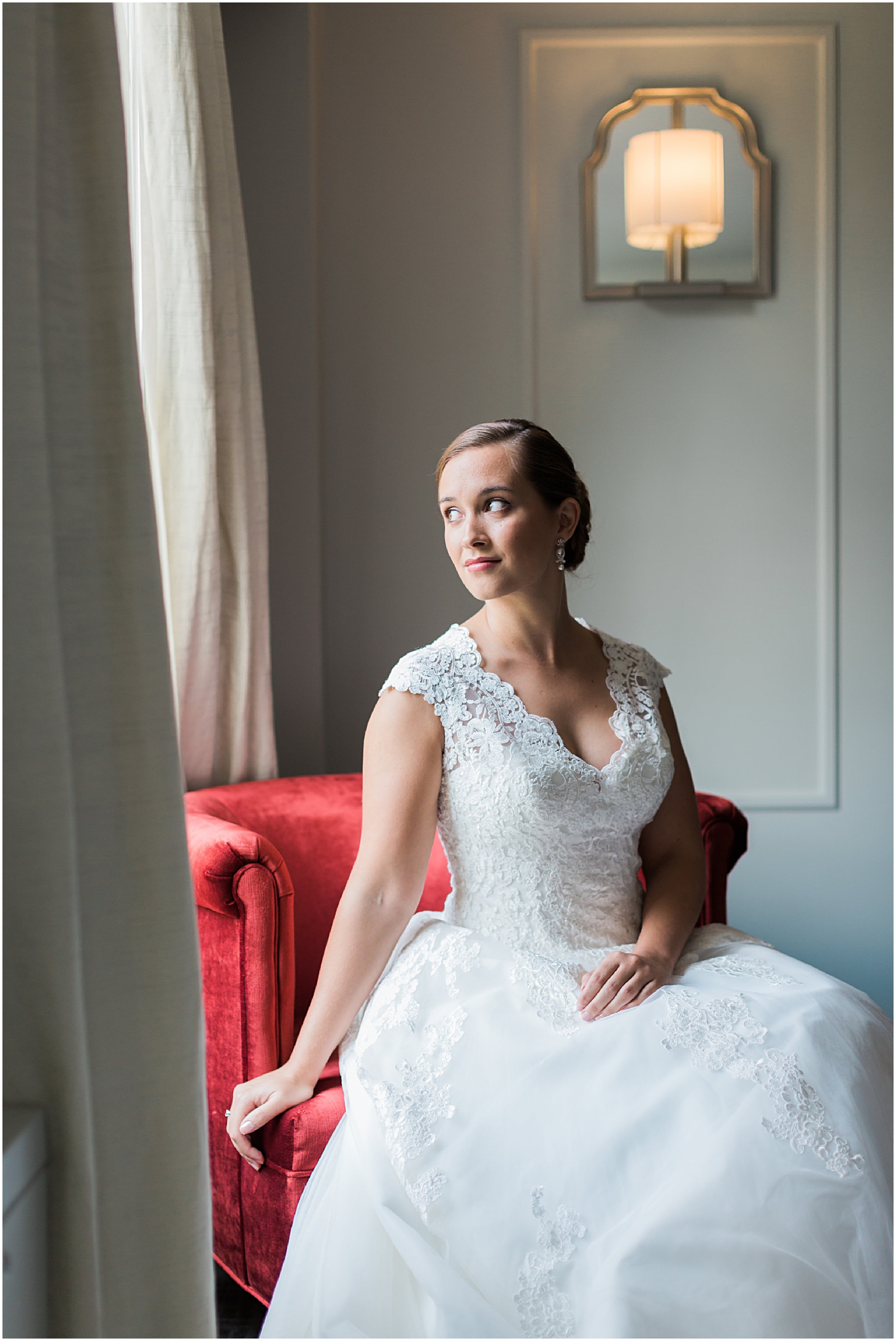 Eddy K bride at The Graham Hotel | Vintage-Inspired Dumbarton House Wedding in Georgetown by Sarah Bradshaw Photography