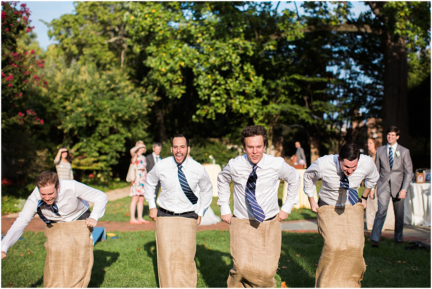 Wedding lawn games | Vintage-Inspired Dumbarton House Wedding in Georgetown by Sarah Bradshaw Photography