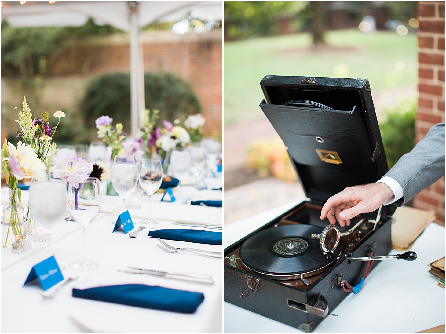 vintage records | Vintage-Inspired Dumbarton House Wedding in Georgetown by Sarah Bradshaw Photography