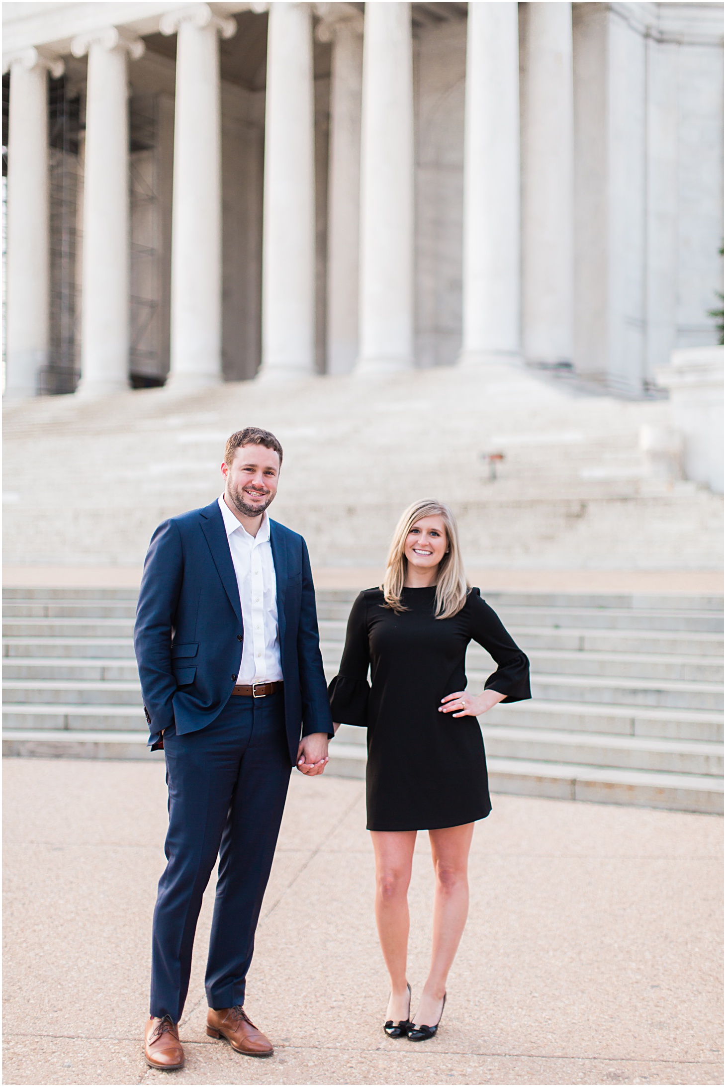 Winter Engagement Session at Jefferson Memorial in DC | Sarah Bradshaw Photography