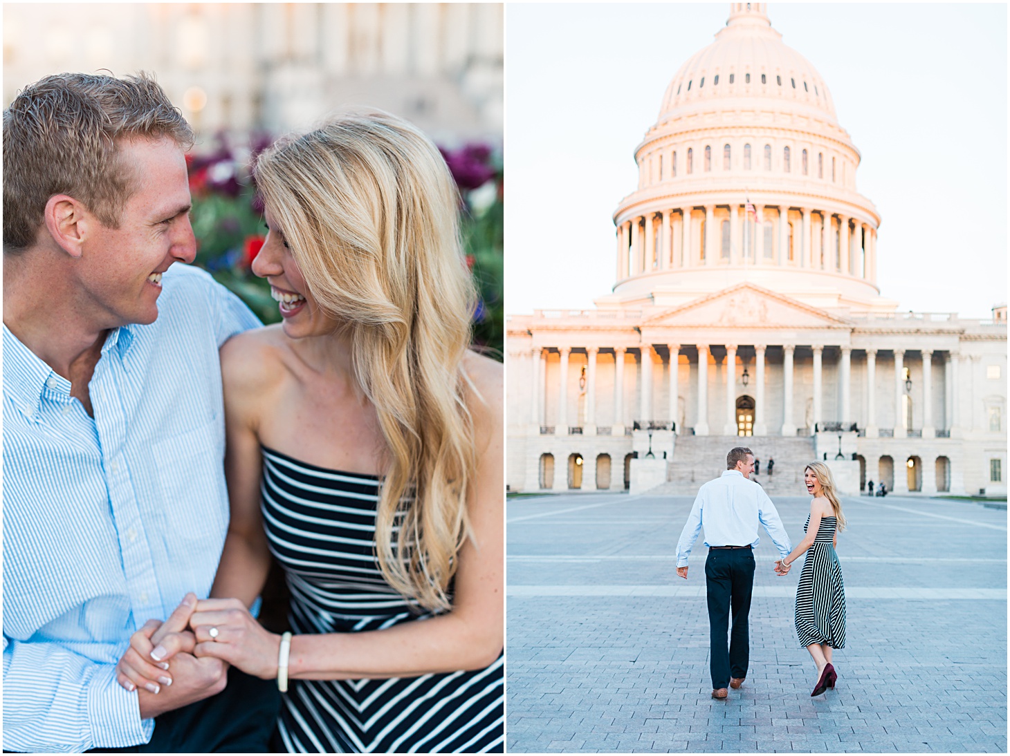 2017 Best of Engagements by Sarah Bradshaw | DC Engagement Sunrise at the Capitol