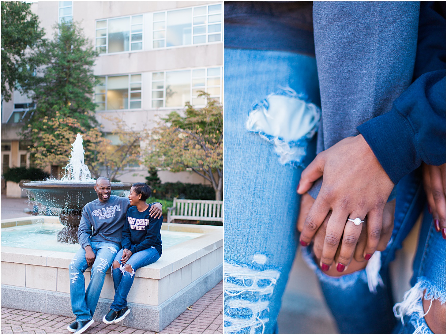 George Washington University Engagement session | Portrait by Sarah Bradshaw Photography