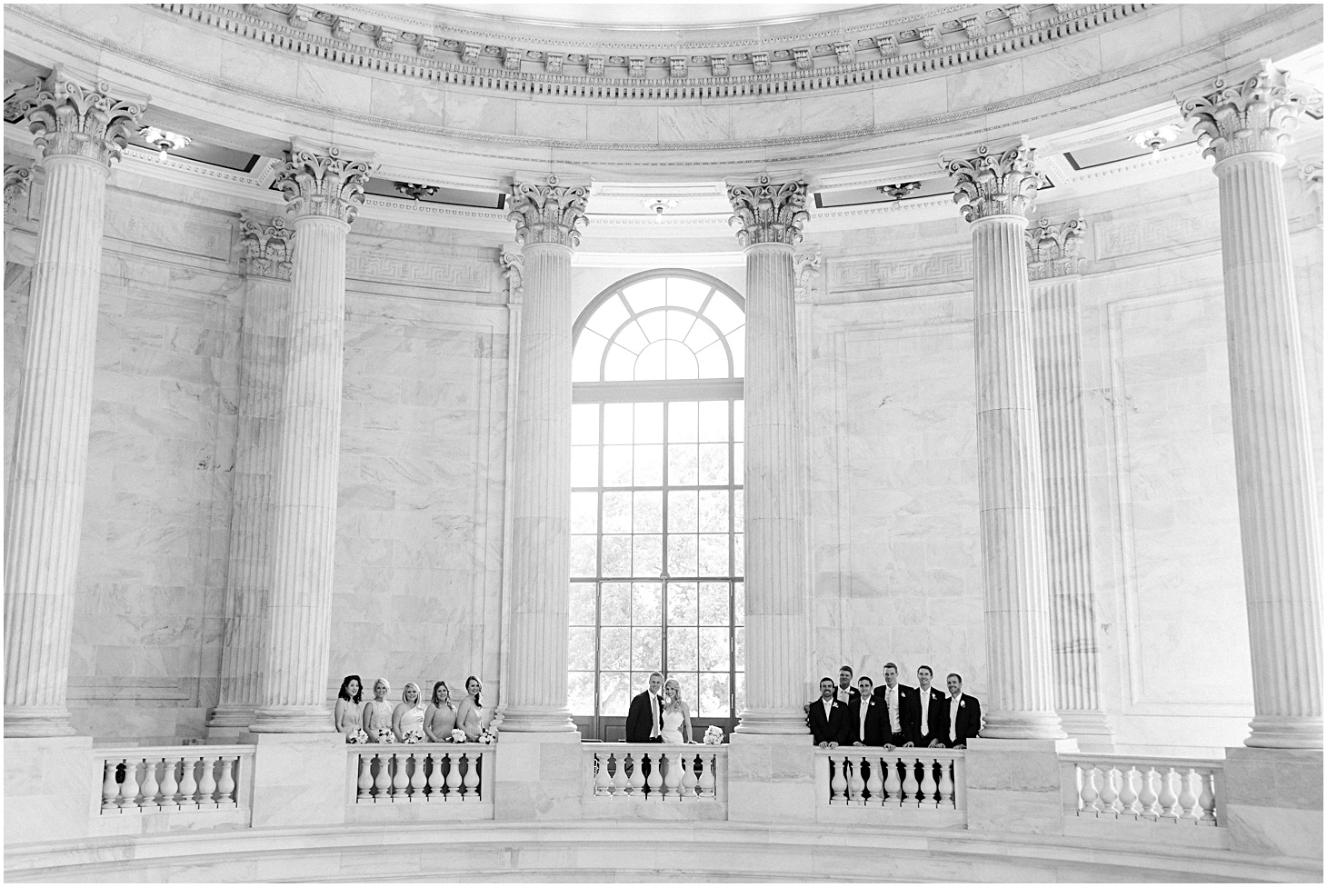 Russell Senate Office Building Wedding Parties | Top Washington DC wedding photographer Sarah Bradshaw