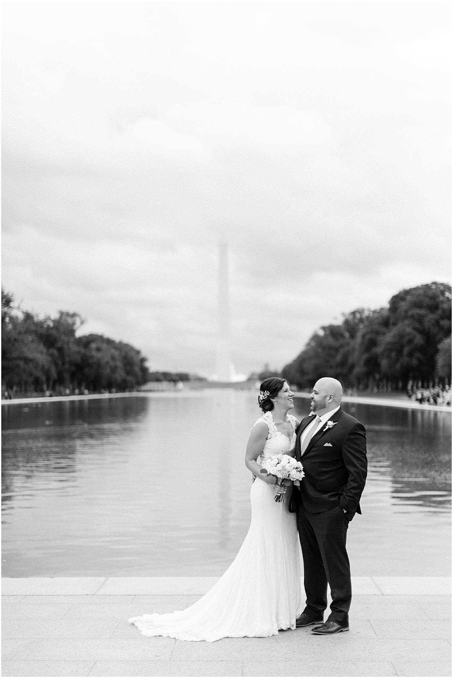 National Mall Wedding Portrait | Top Washington DC wedding photographer Sarah Bradshaw