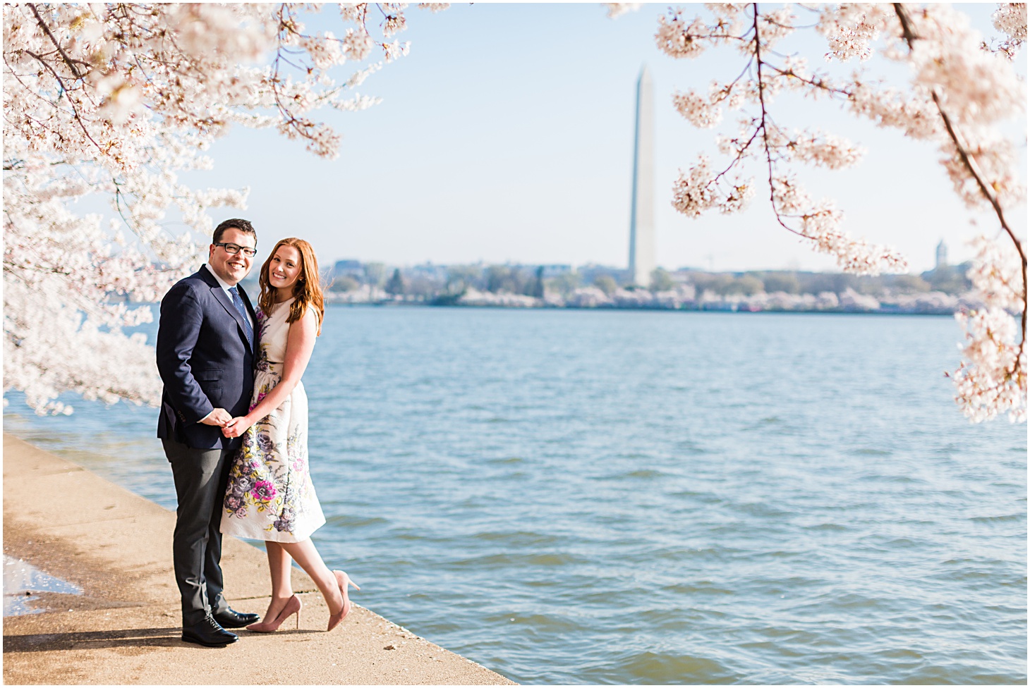 Cherry Blossom Engagement Portraits on the Tidal Basin | Sarah Bradshaw Photography in Washington DC