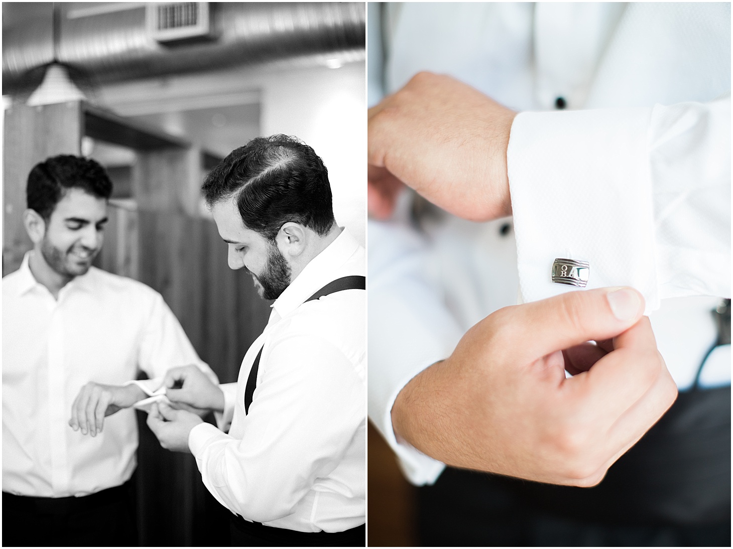 Groom and Groomsmen at Barber of Hell's Bottom | Interfaith DC Wedding by Sarah Bradshaw Photography