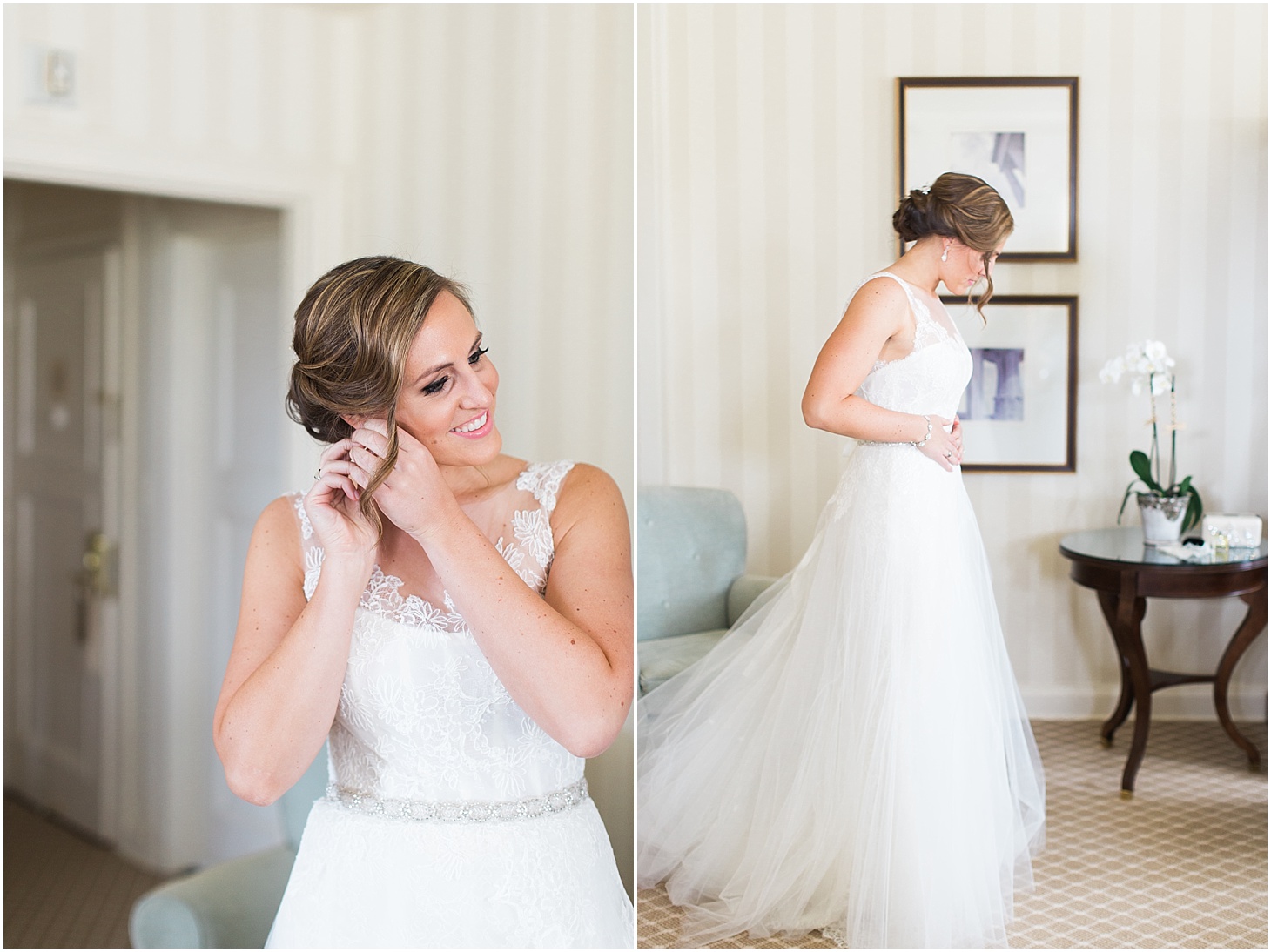 Lace and Tule Amsale Wedding Gown | Interfaith DC Wedding by Sarah Bradshaw Photography