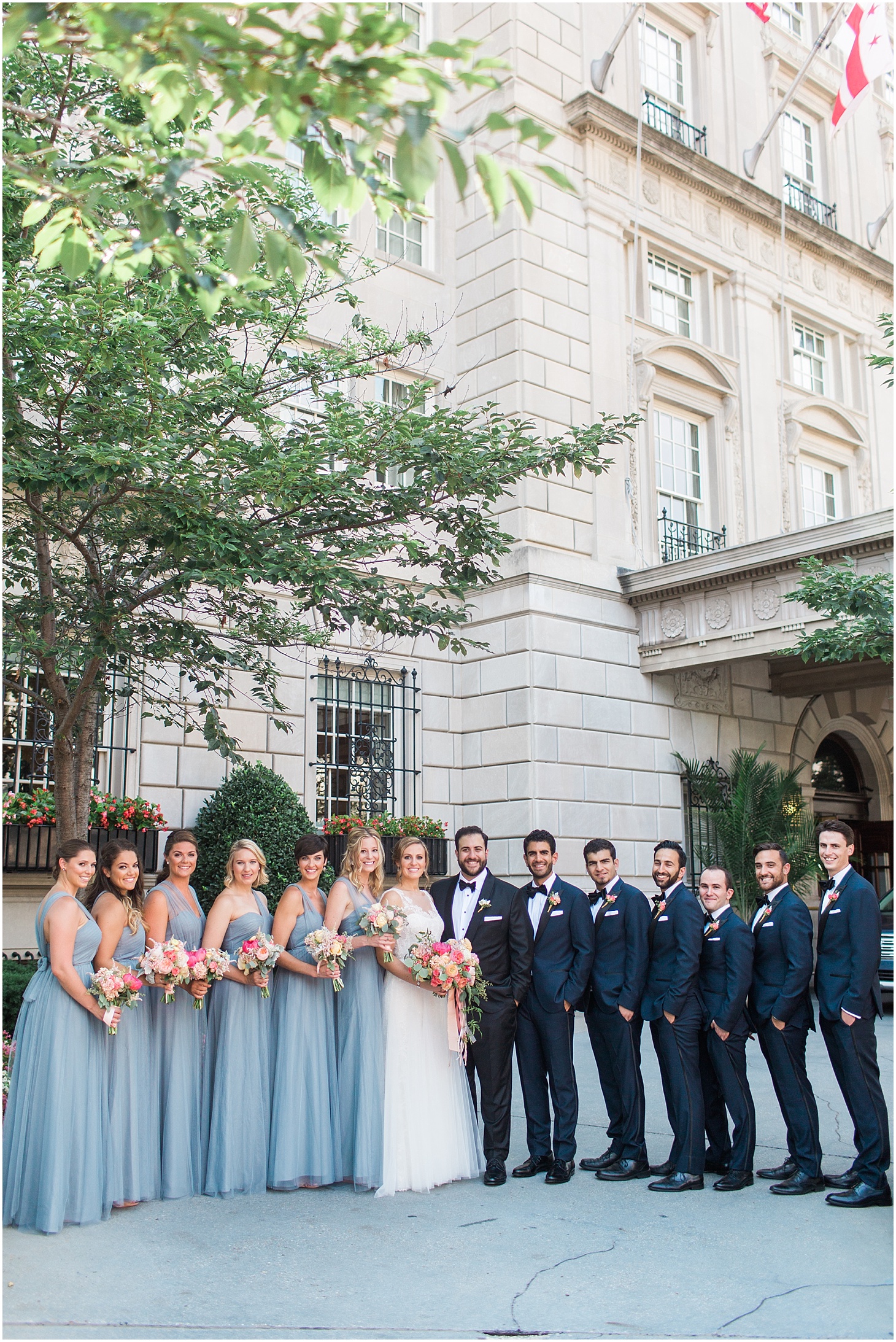 Bridal Party Portraits at the Hay-Adams Hotel | Interfaith DC Wedding by Sarah Bradshaw Photography