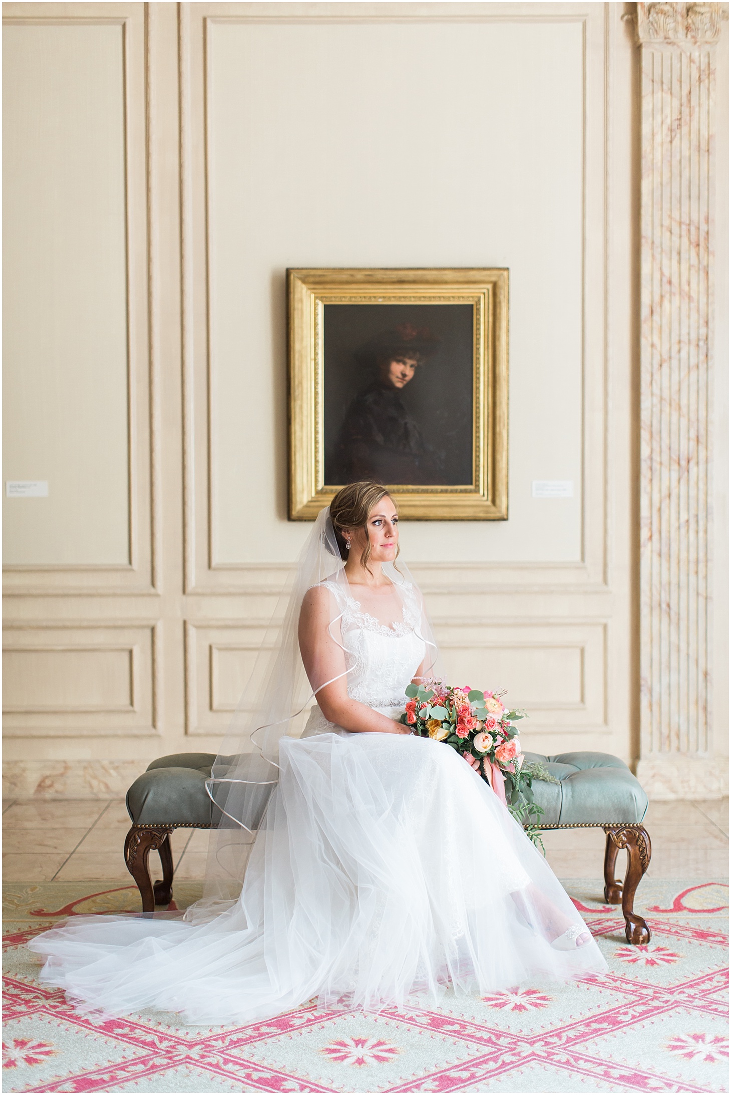 Bridal Portrait at the National Museum of Women in the Arts | Interfaith DC Wedding by Sarah Bradshaw Photography