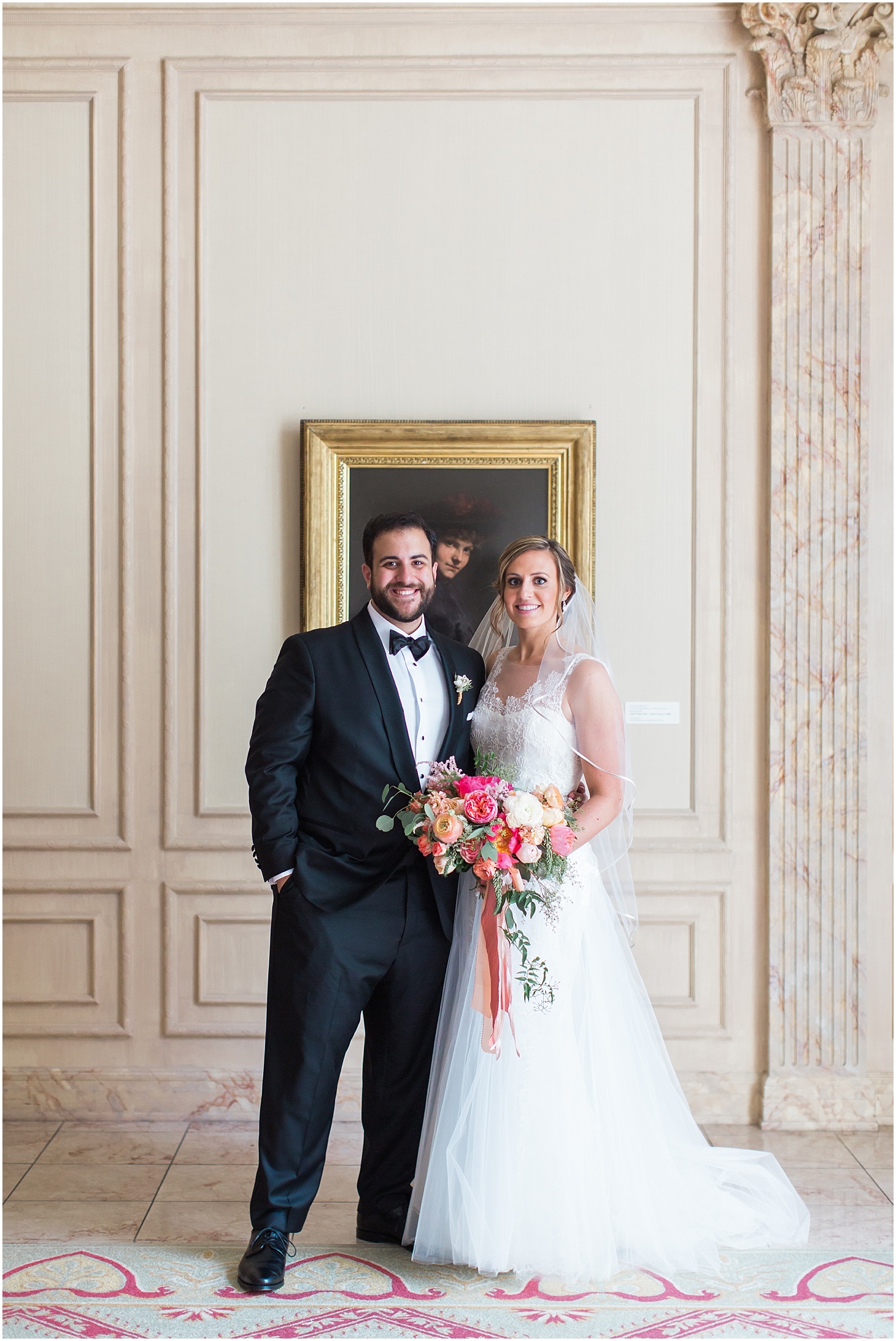 Wedding Portrait at the National Museum of Women in the Arts | Interfaith DC Wedding by Sarah Bradshaw Photography