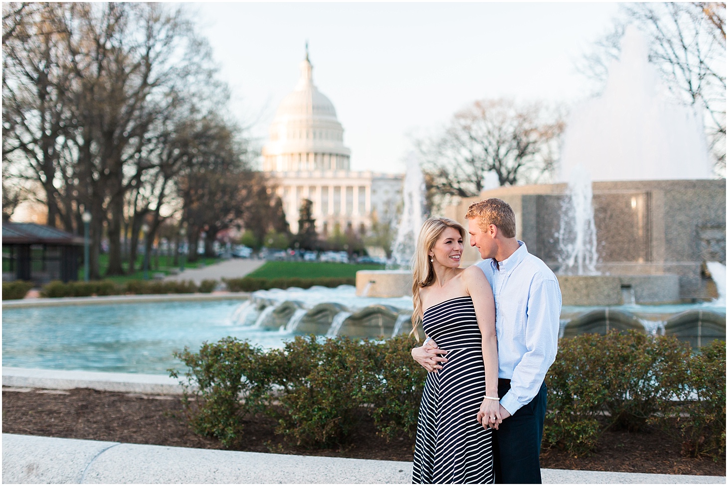 Sunrise Engagement Portraits on Capitol Hill in Washington DC | Sarah Bradshaw Photography
