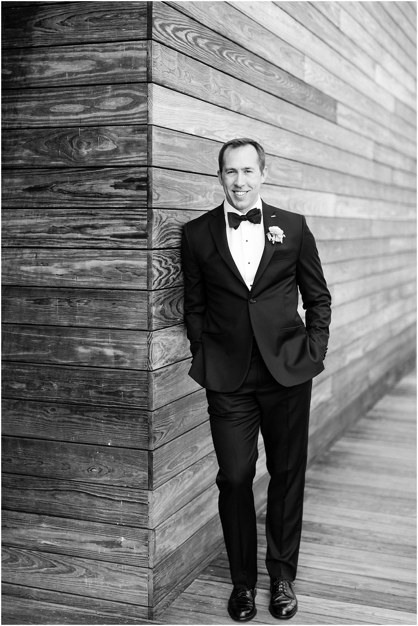 Groom Portrait in Ratio Suit Tuxedo | Chic and Modern Interfaith Wedding at District Winery in Washington, DC | Sarah Bradshaw Photography