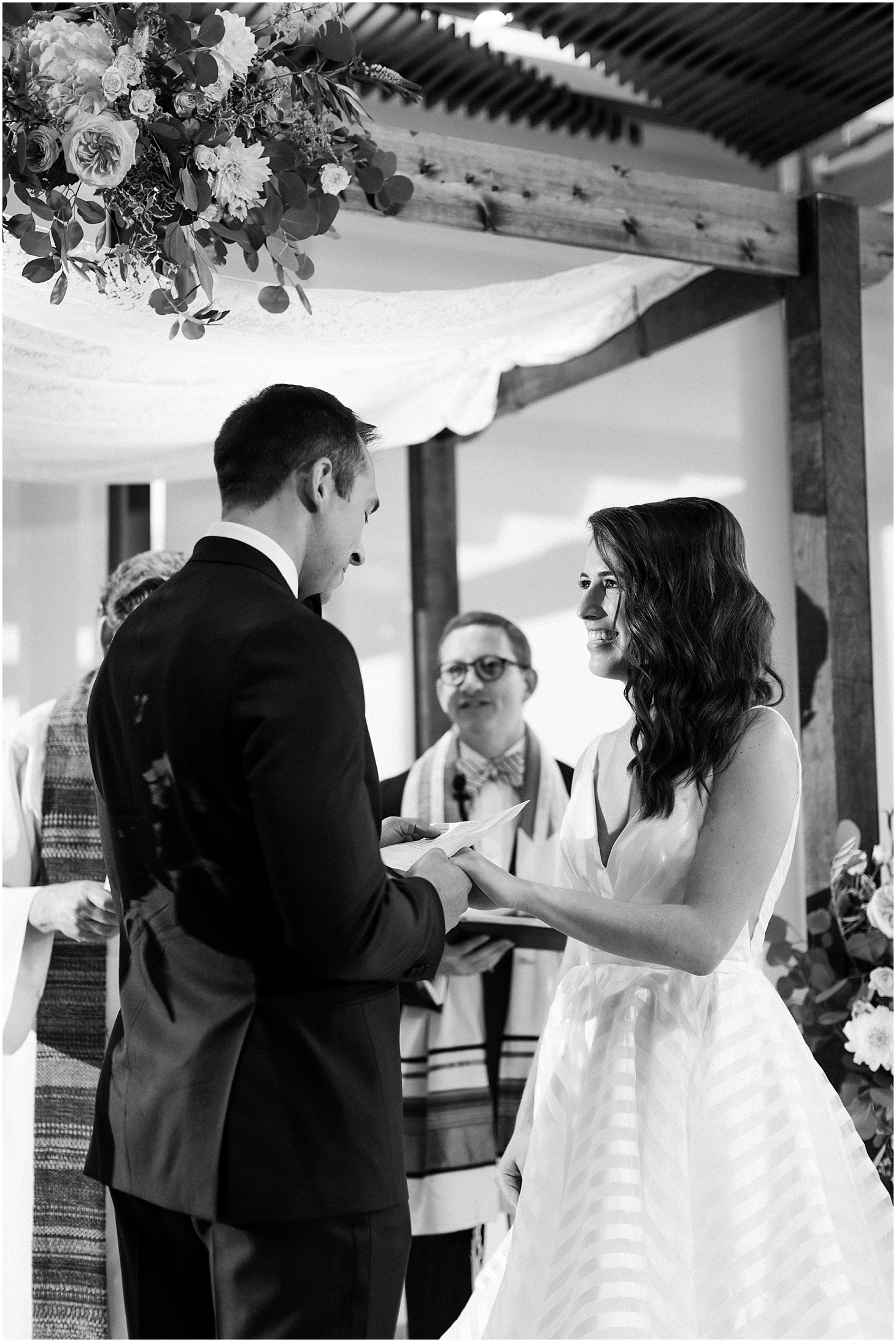 Wedding Ceremony at District Winery | Chic and Modern Interfaith Wedding in Washington, DC | Sarah Bradshaw Photography