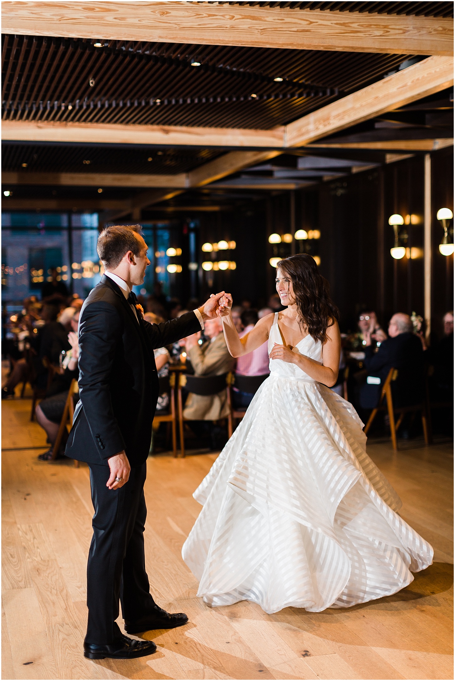 First Dance at District Winery | Chic and Modern Interfaith Wedding in Washington, DC | Sarah Bradshaw Photography