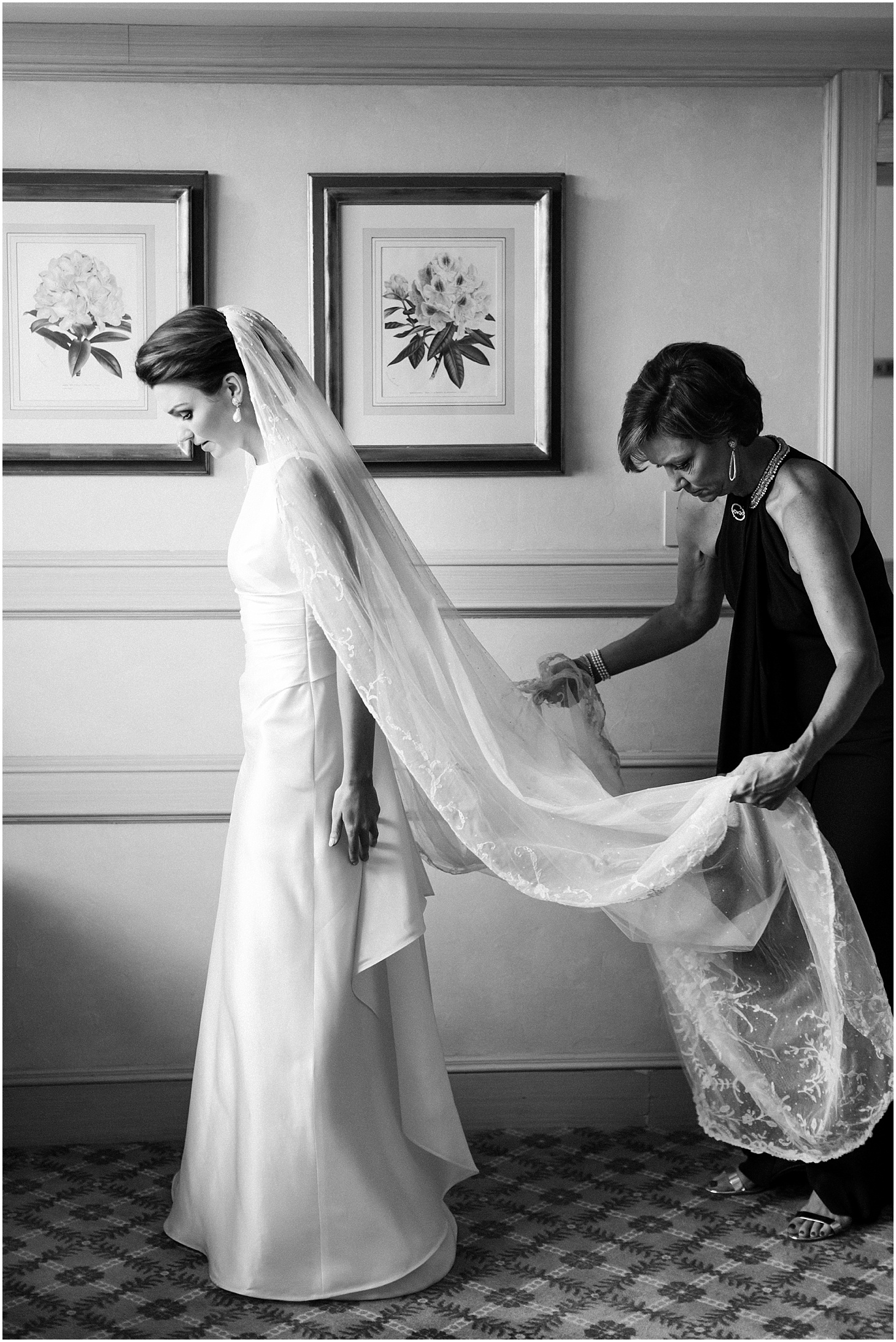 Bride Getting Ready at Columbia Country Club | Wedding Ceremony at Cathedral of St. Matthew the Apostle | Classy October Wedding in Washington, D.C. | Sarah Bradshaw Photography