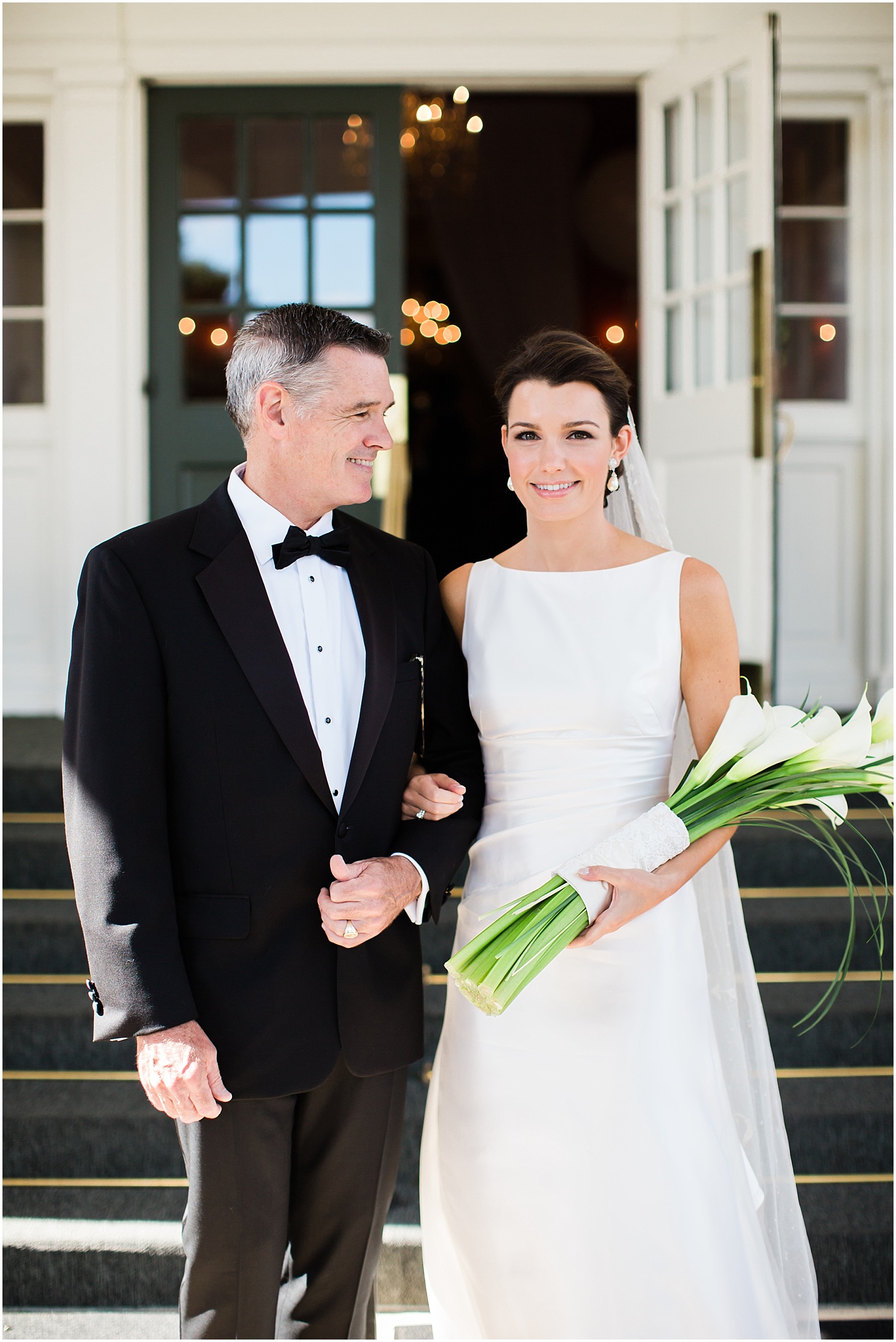Father-Daughter First Look at the Columbia Country Club | Wedding Ceremony at Cathedral of St. Matthew the Apostle | Classy October Wedding in Washington, D.C. | Sarah Bradshaw Photography