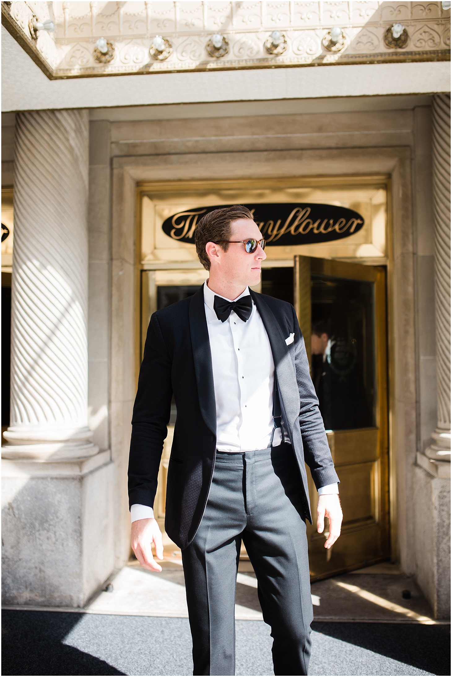 Groom at the Mayflower Hotel in Washington, D.C. | Wedding Ceremony at Cathedral of St. Matthew the Apostle | Classy October Wedding at the Columbia Country Club | Sarah Bradshaw Photography