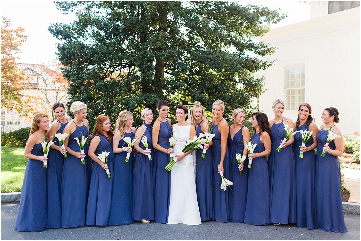 Bride and Bridesmaids Portraits at Columbia Country Club | Wedding Ceremony at Cathedral of St. Matthew the Apostle | Classy October Wedding in Washington, D.C. | Sarah Bradshaw Photography