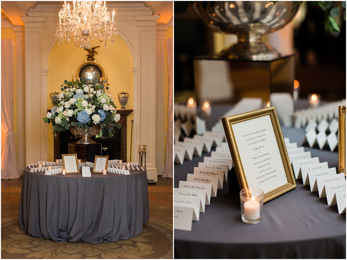 Wedding Reception at Columbia Country Club | Wedding Ceremony at Cathedral of St. Matthew the Apostle | Classy October Wedding in Washington, D.C. | Sarah Bradshaw Photography