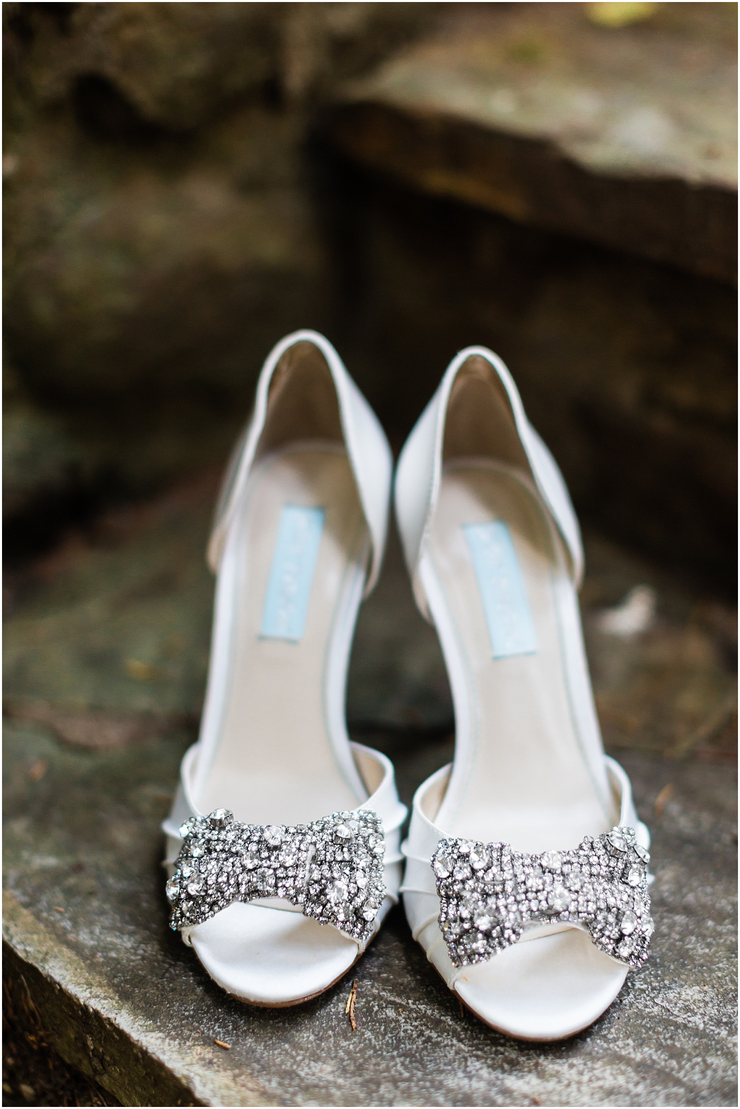 Ivory rhinestone bow wedding shoes | Hitched Salon Bridal Boutique | Equestrian-Inspired Fall Wedding Editorial at Poplar Springs Manor | Sarah Bradshaw Photography