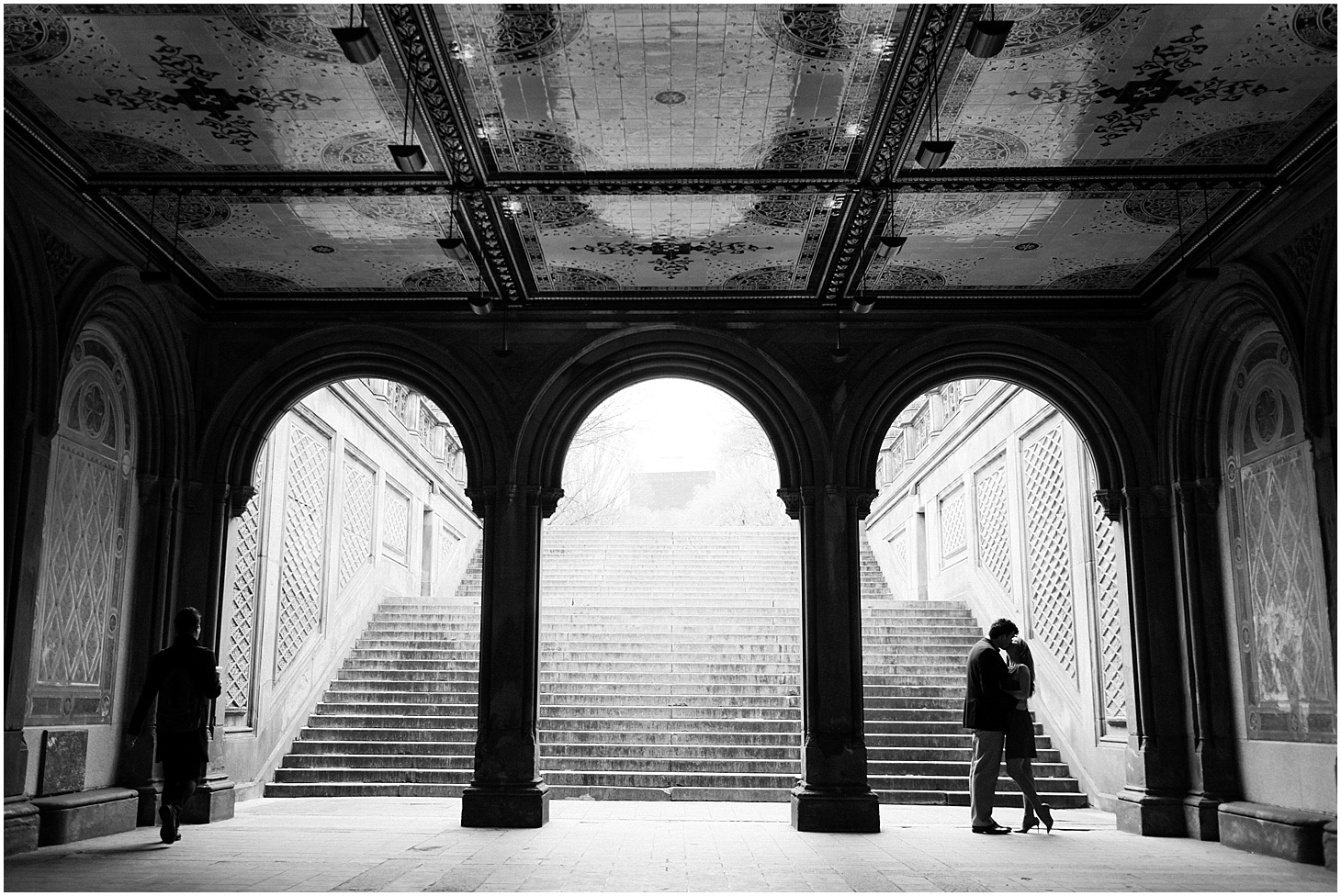 Engagement Portraits at Bethesda Terrace in Central Park | Springtime Engagement Session in New York City | Sarah Bradshaw Photography
