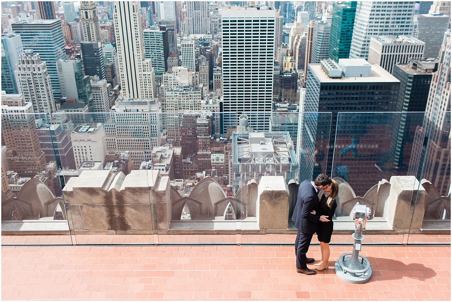 Top of the Rock Engagement Portraits | Springtime Engagement Session in New York City | Sarah Bradshaw Photography