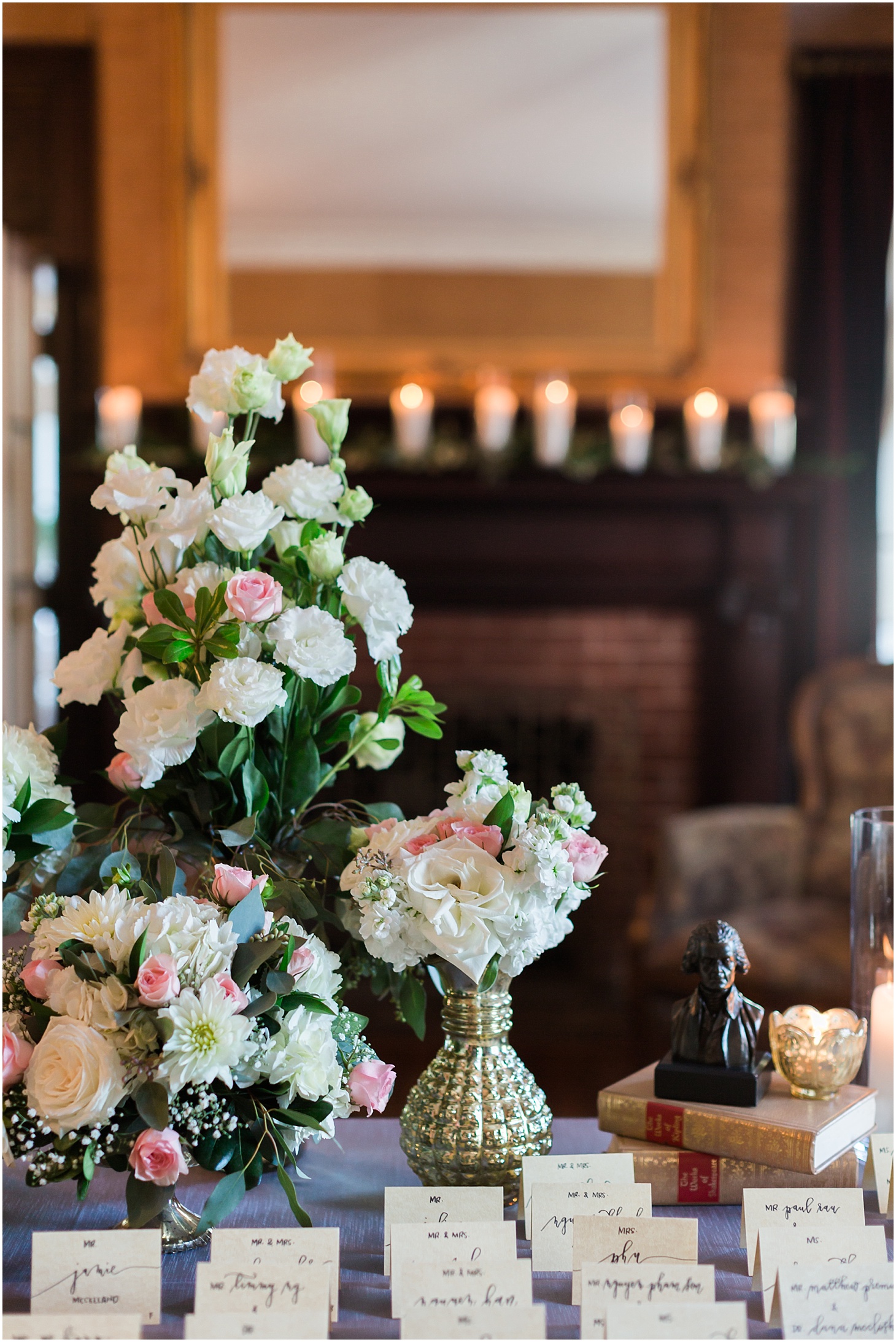 Wedding Reception at Raspberry Plain Manor | Elegant Fall Wedding in Leesburg, VA | Sarah Bradshaw Photography 