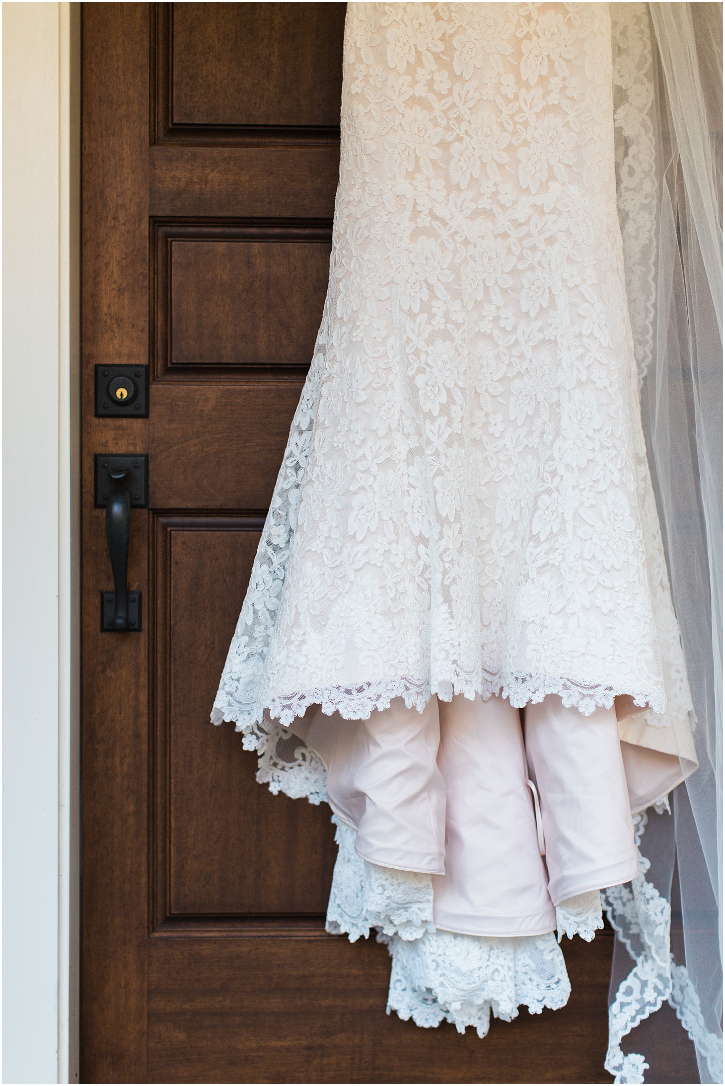 Romona Keveza Wedding Gown Detail | Wedding Ceremony at Old Presbyterian Meeting House | Southern Black Tie wedding at St. Regis DC in Dusty Blue and Ivory | Sarah Bradshaw Photography