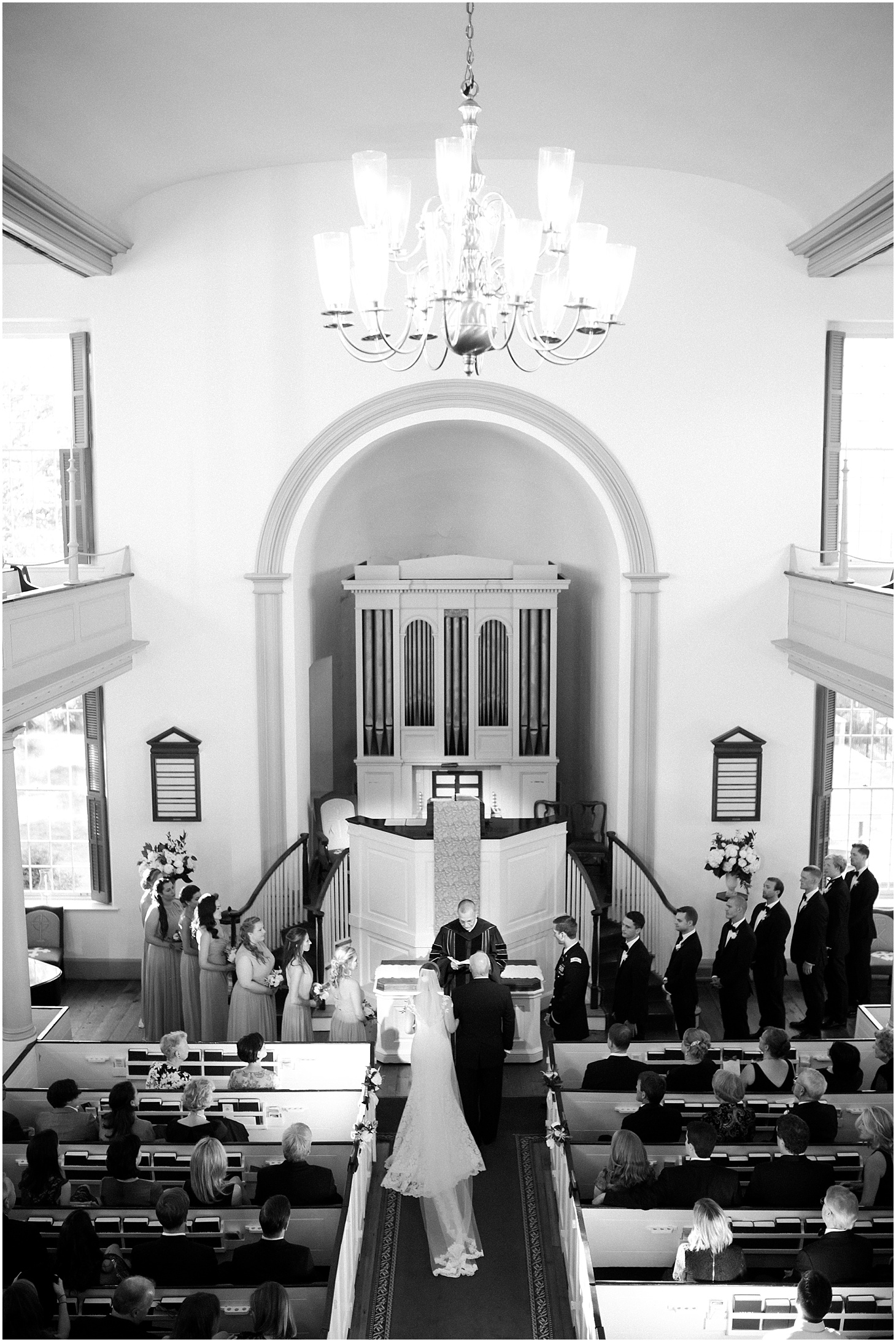 Old Presbyterian Meeting House Ceremony | Southern Black Tie wedding at St. Regis DC in Dusty Blue and Ivory | Sarah Bradshaw Photography