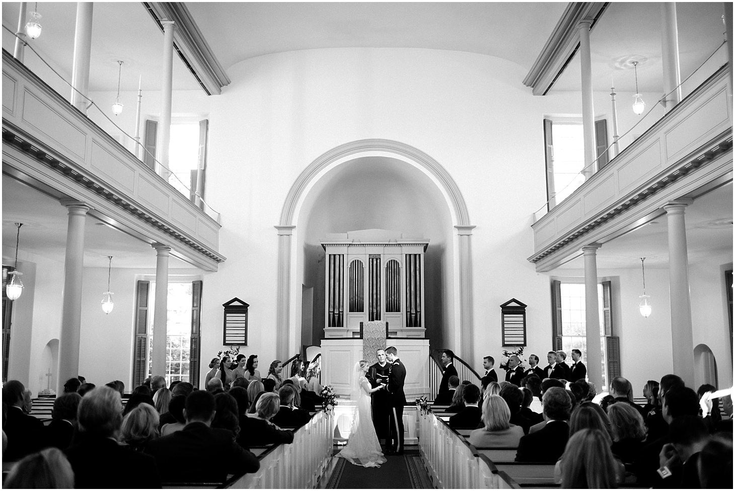 Old Presbyterian Meeting House Ceremony | Southern Black Tie wedding at St. Regis DC in Dusty Blue and Ivory | Sarah Bradshaw Photography