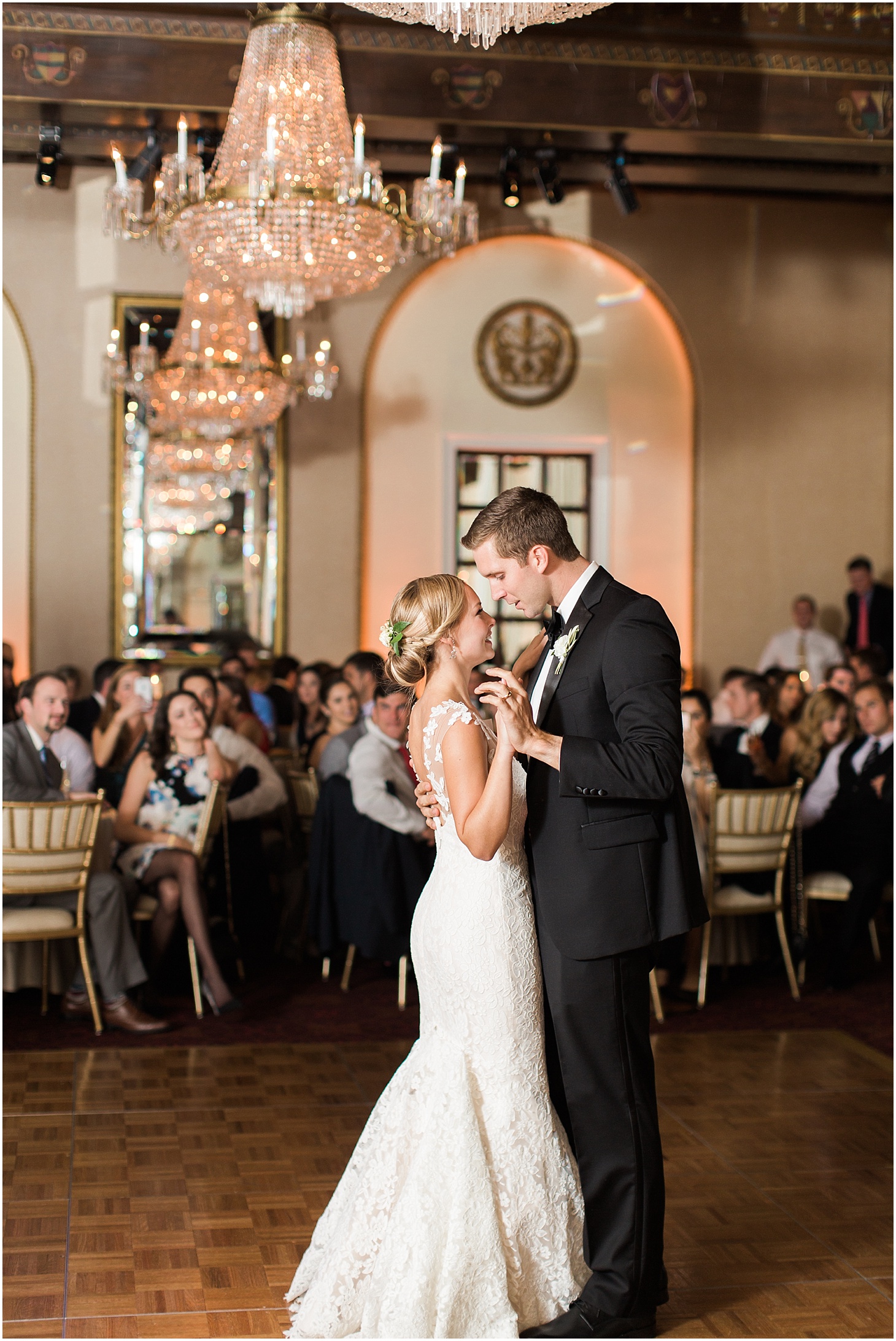 First Dance at the St. Regis Washington, DC Wedding Reception | Southern Black Tie Wedding in Dusty Blue and Ivory | Sarah Bradshaw Photography