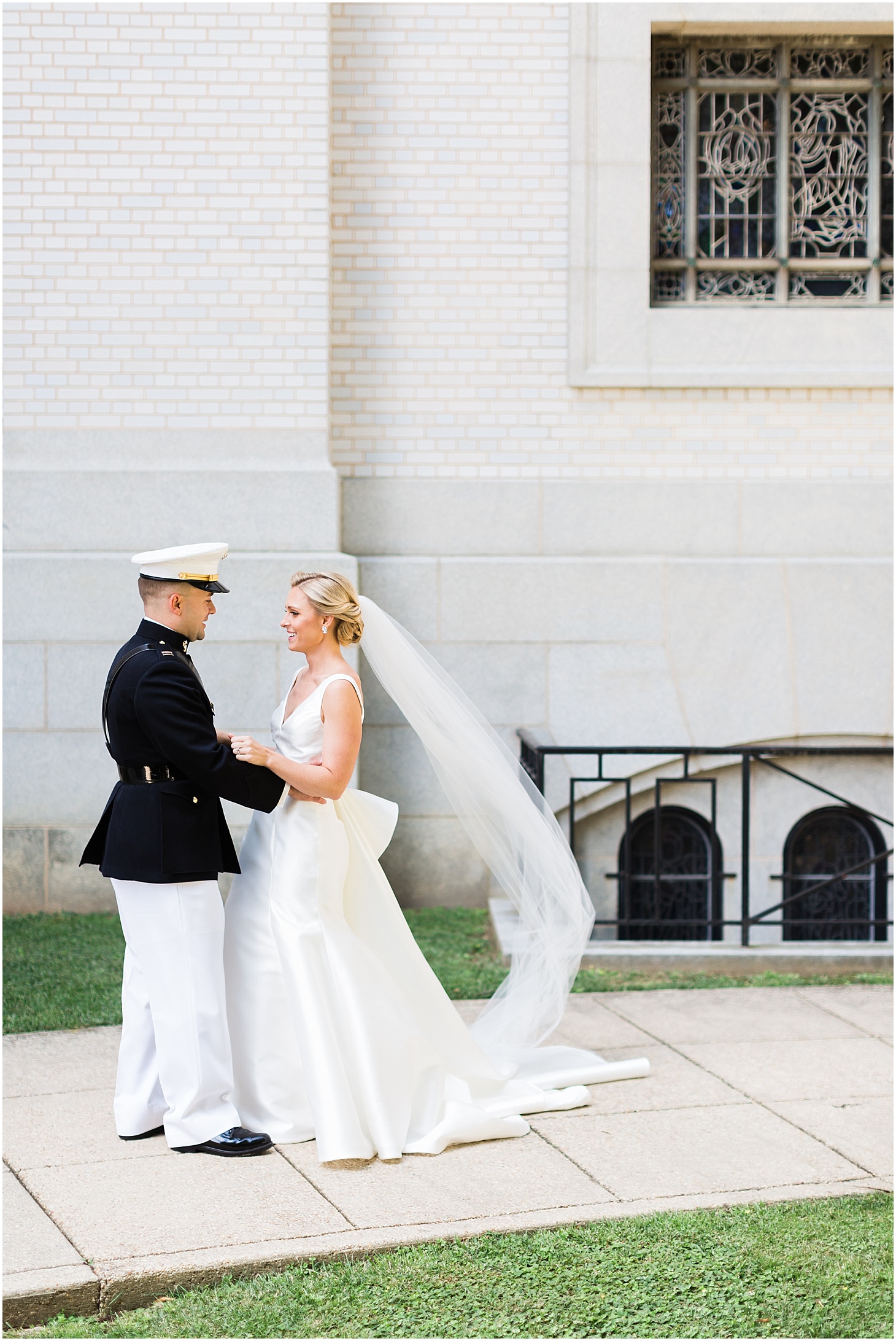 First Look at US Naval Academy Chapel | Southern Magnolia Wedding at the Naval Academy and Gibson Island Club | Sarah Bradshaw Photography