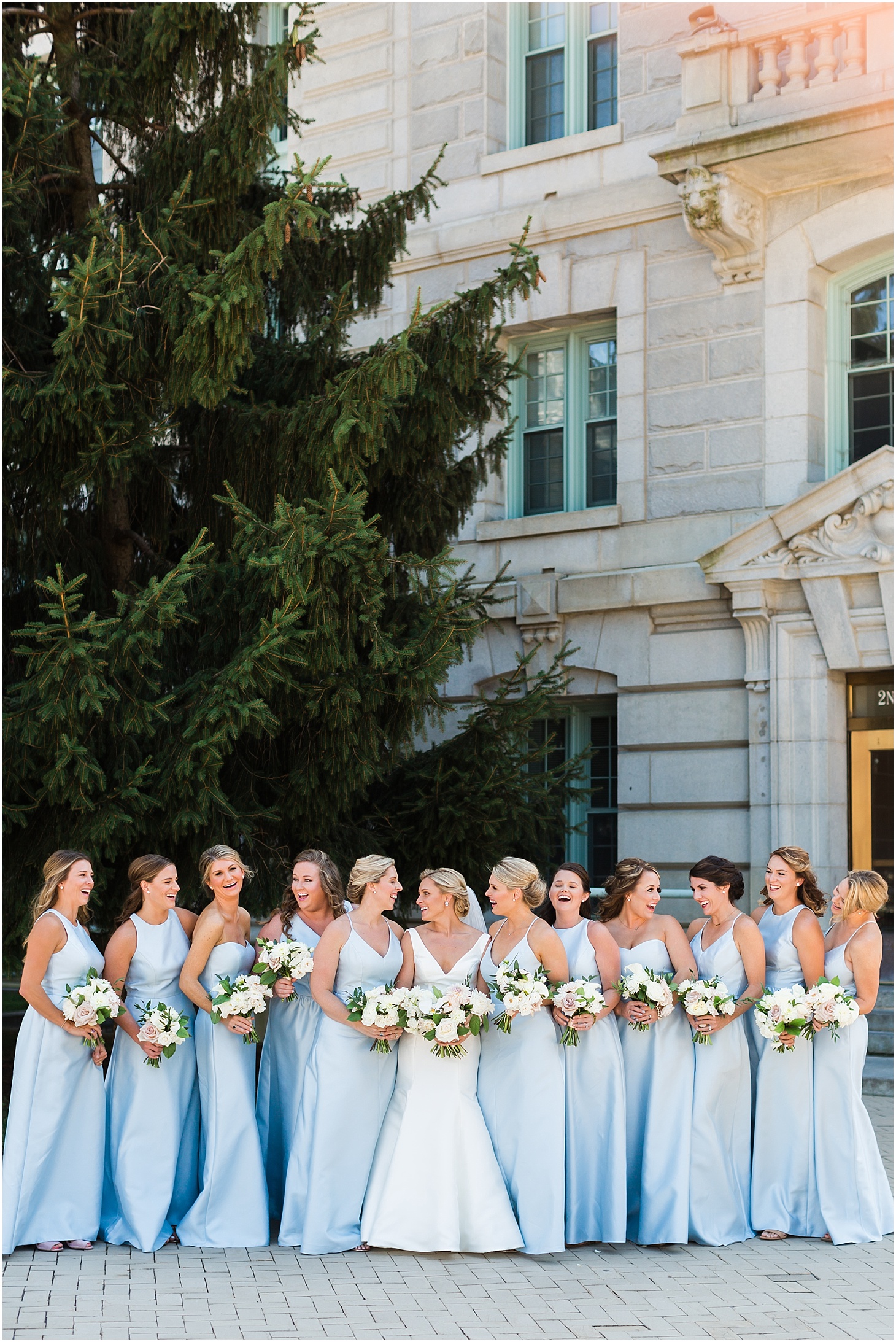 Bridal Party at US Naval Academy Chapel | Southern Magnolia Wedding at the Naval Academy and Gibson Island Club | Sarah Bradshaw Photography
