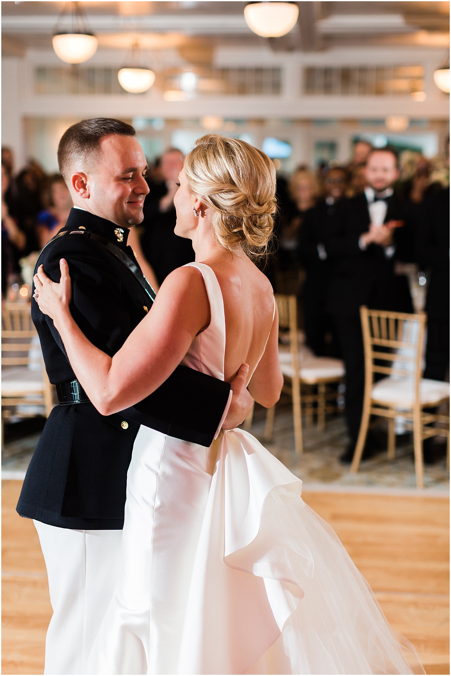 First Dance at Gibson Island Club Wedding Reception in Annapolis, MD | Southern Magnolia Wedding at the Naval Academy and Gibson Island Club | Sarah Bradshaw Photography