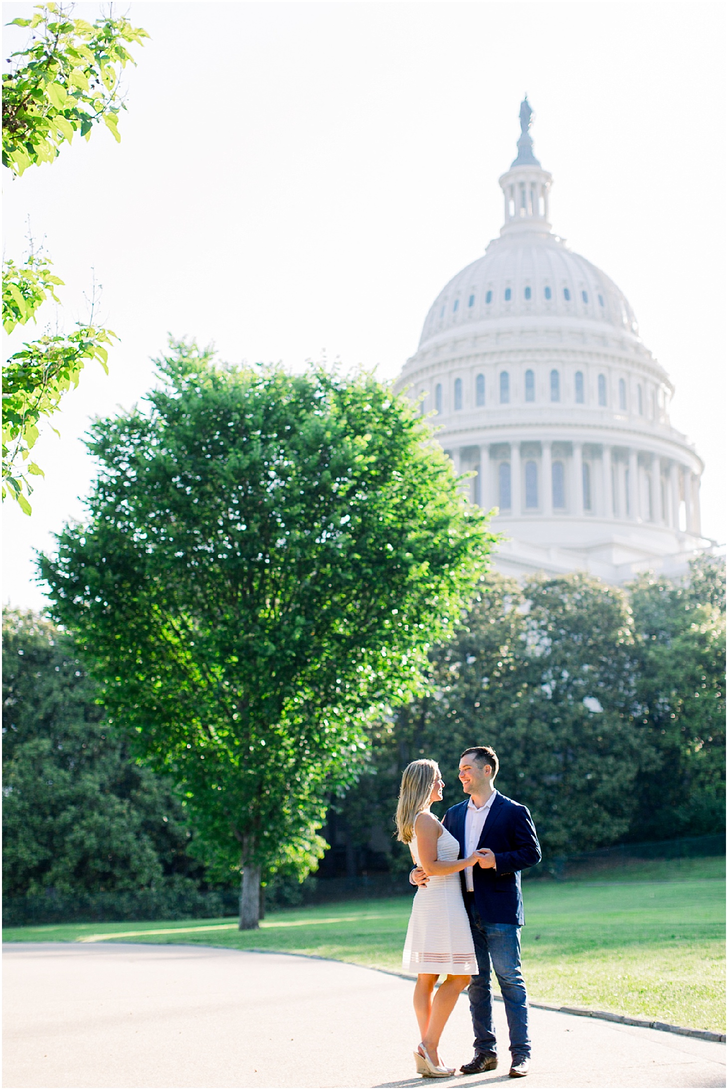 Spring Engagement Portraits at US Capitol | Sunrise Engagement Session on Capitol Hill | Sarah Bradshaw Photography | DC Wedding Photographer