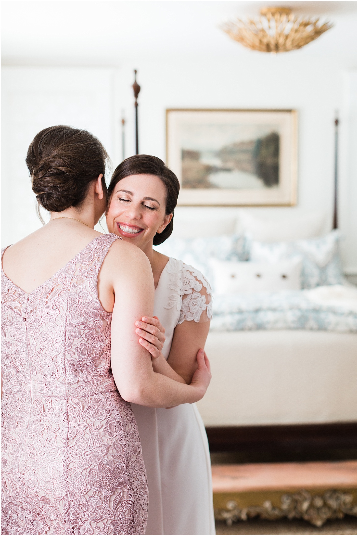 Bride Getting Ready at Parent's House | Ceremony at the Holy Rosary Church | Burgundy and Blush DC Wedding at District Winery | Sarah Bradshaw Photography