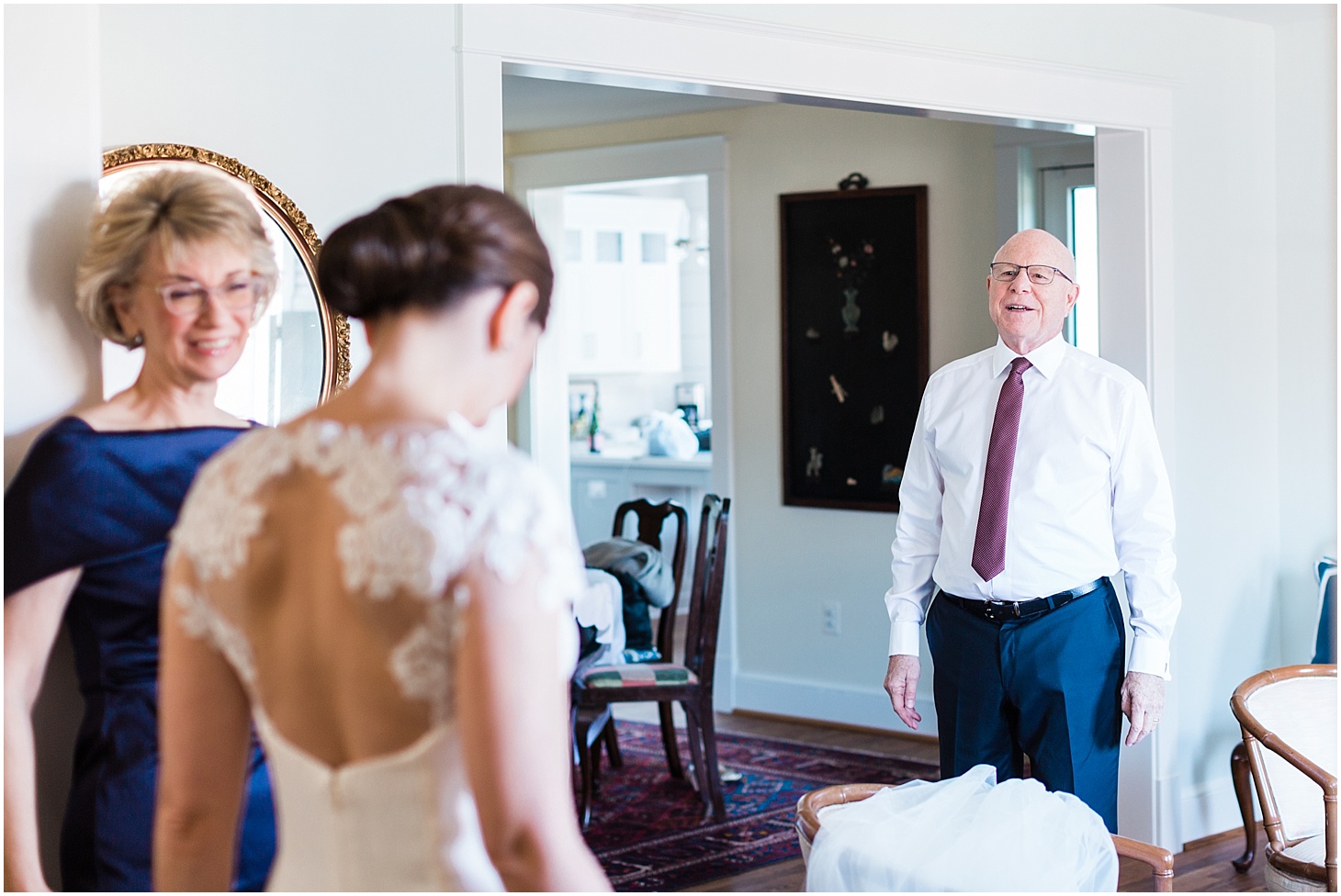 Bridal Getting Ready at Parent's House | Ceremony at the Holy Rosary Church | Burgundy and Blush DC Wedding at District Winery | Sarah Bradshaw Photography