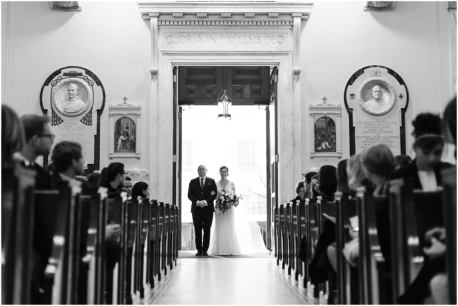 Wedding Ceremony at Holy Rosary Church | Burgundy and Blush DC Wedding at District Winery | Sarah Bradshaw Photography