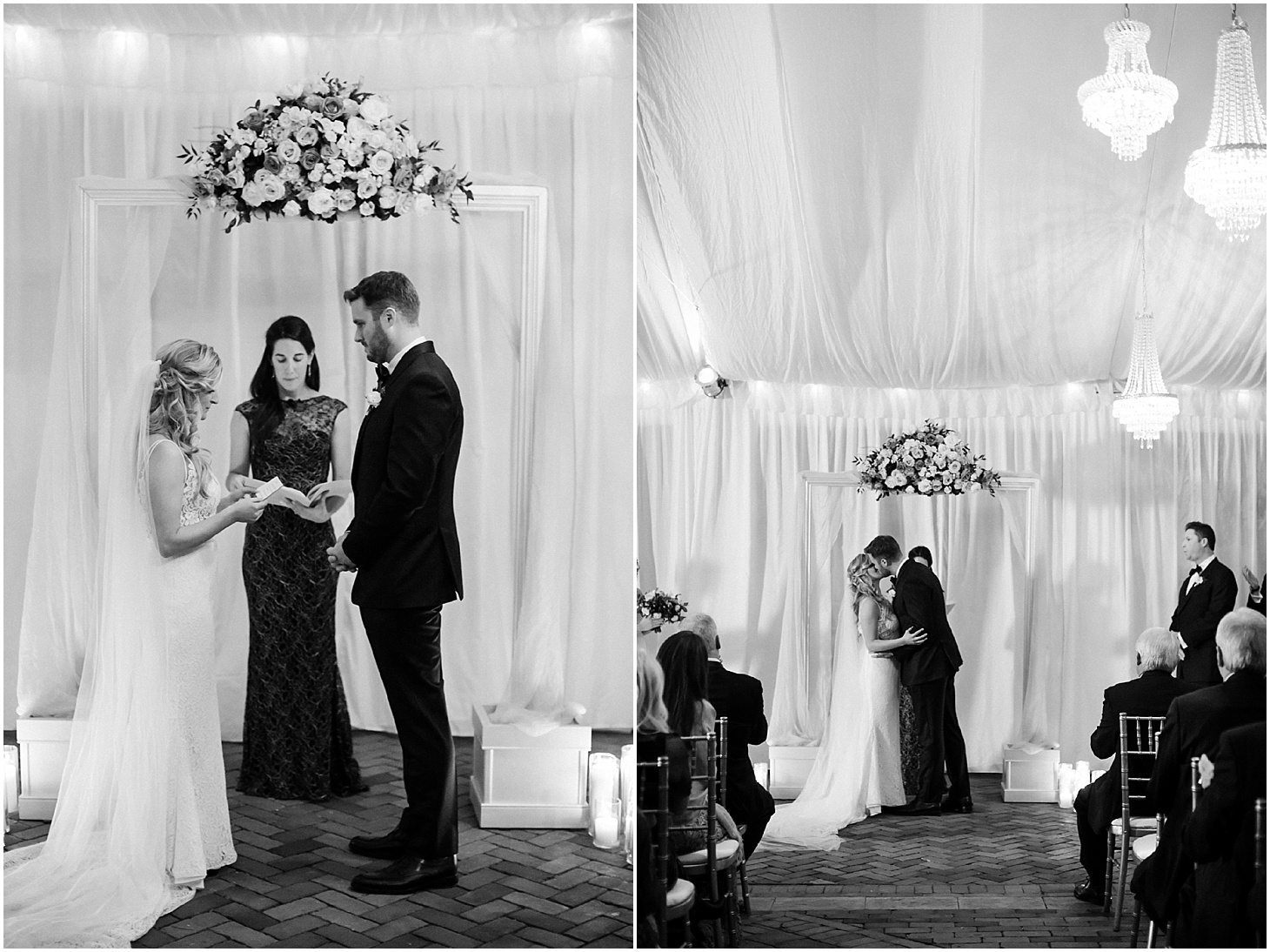 Wedding Ceremony at the Decatur House | French-Inspired New Years Eve Wedding in Washington, DC | Sarah Bradshaw Photography | Washington DC Wedding Photographer
