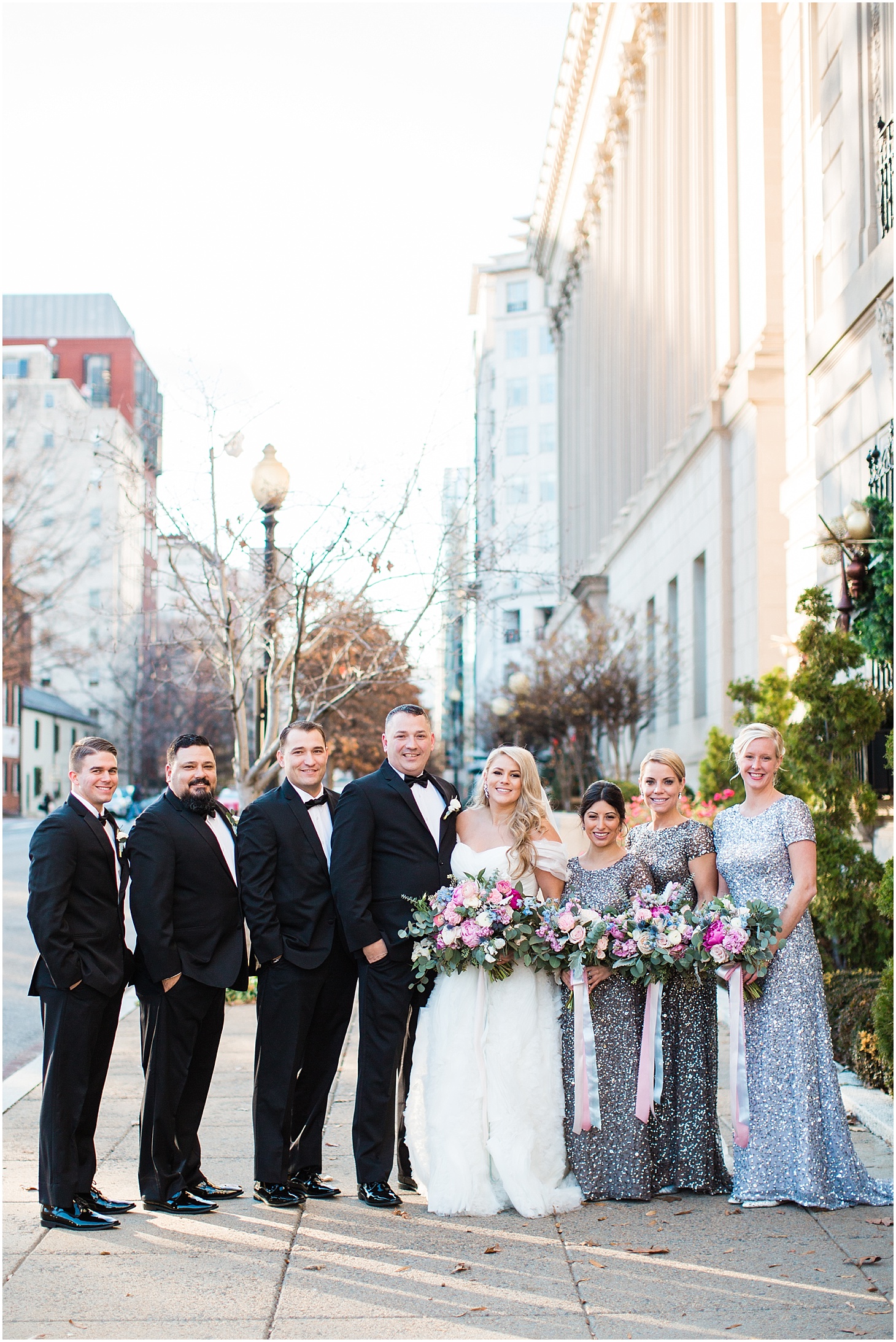 Wedding Party Portraits at the Army and Navy Club | Luxe Winter Wedding in Washington, DC | Sarah Bradshaw Photography | Washington DC Wedding Photographer