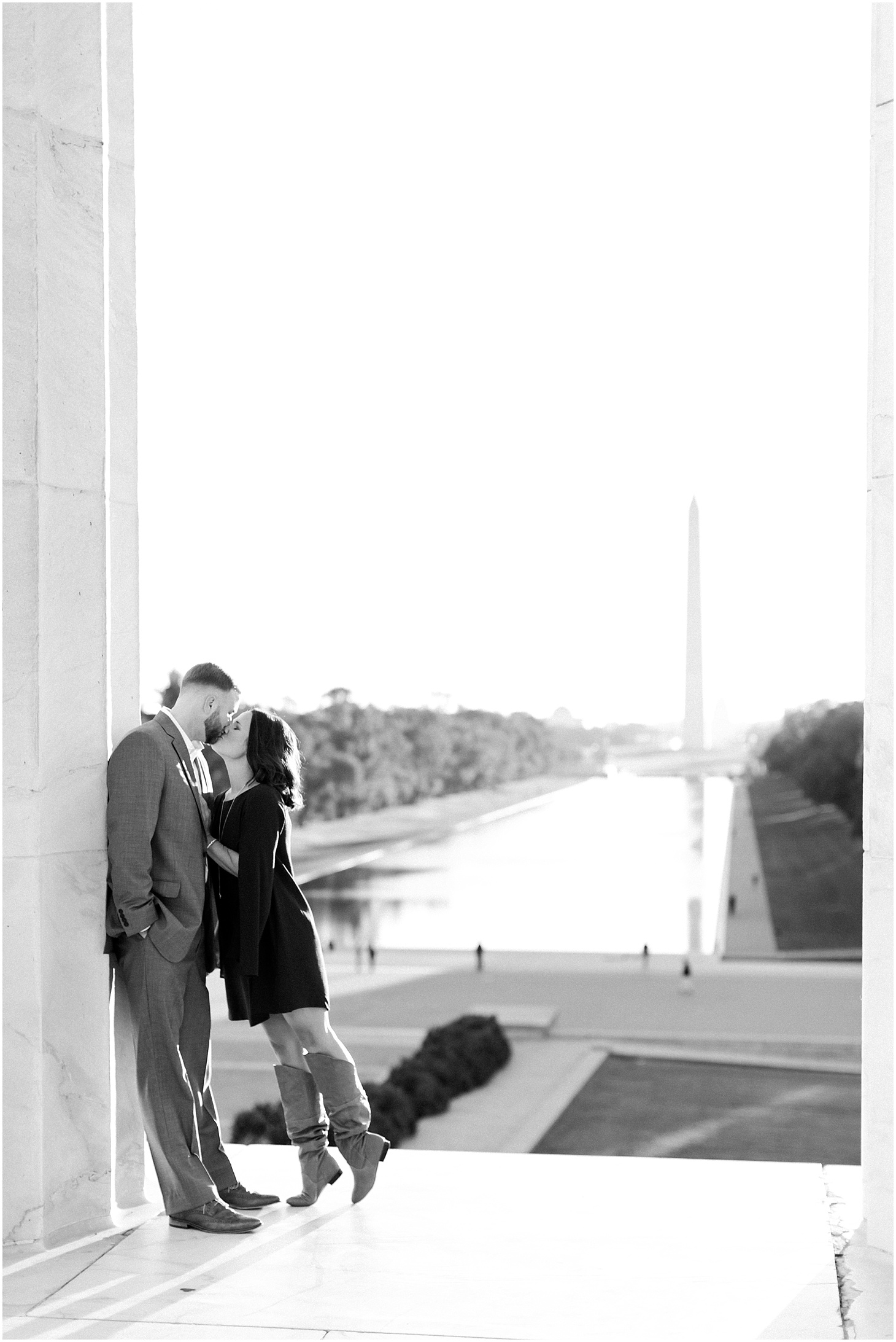 Engagement Portraits at the Lincoln Memorial | Sunrise Engagement Session in Old Town Alexandria | Sarah Bradshaw Photography