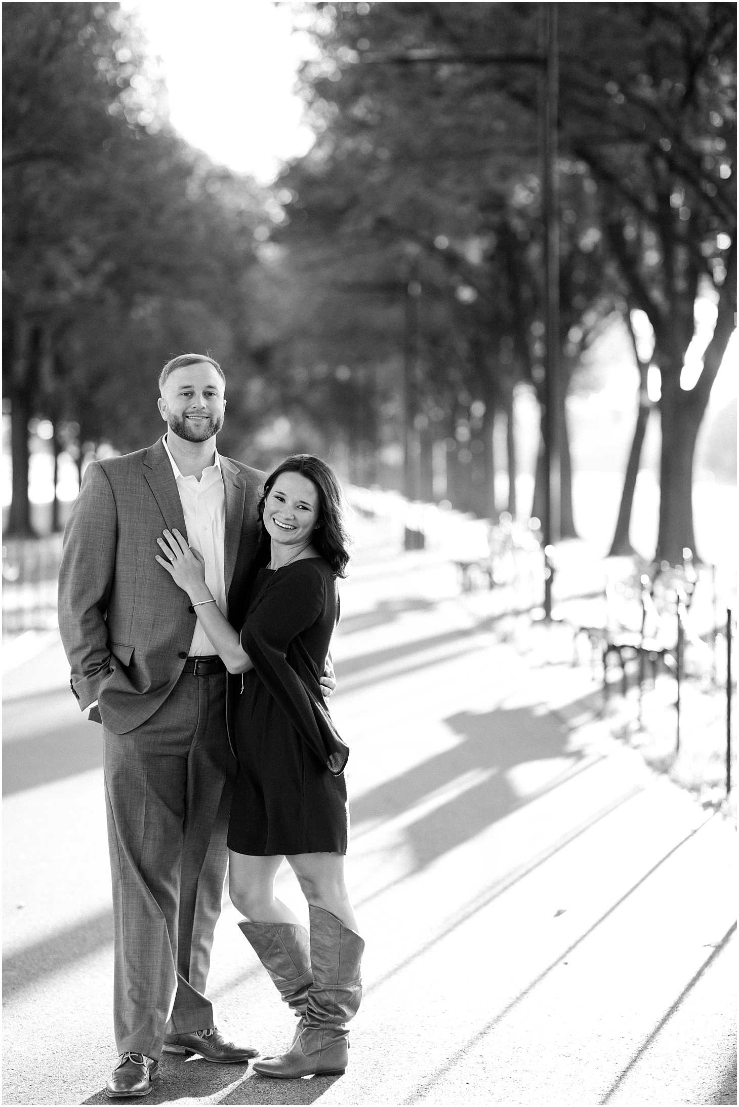 Engagement Portraits at the Lincoln Memorial Reflecting Pool | Sunrise Engagement Session in Old Town Alexandria | Sarah Bradshaw Photography