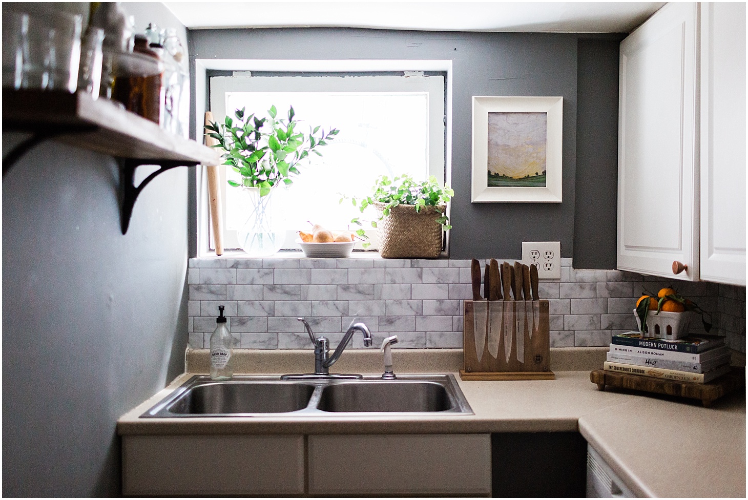 Small Space Kitchen Inspiration | Modern Basement Apartment Tour in Capitol Hill | Sarah Bradshaw Photography | Washington, DC Interior Design Photographer